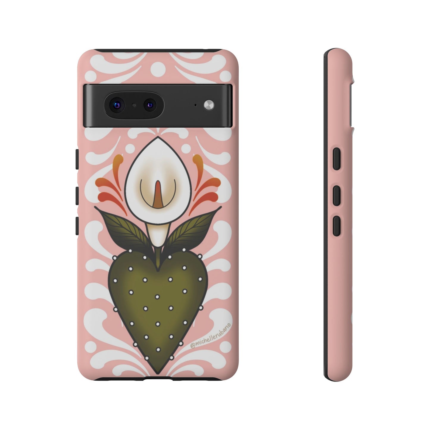 Pink Talavera Lily Sacred Heart Samsung / Google Tough Phone Cases