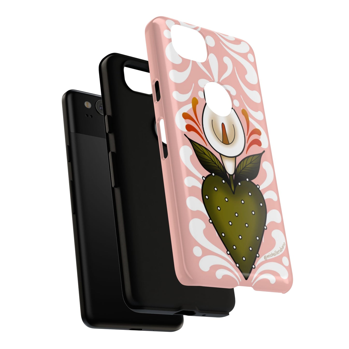 Pink Talavera Lily Sacred Heart Samsung / Google Tough Phone Cases