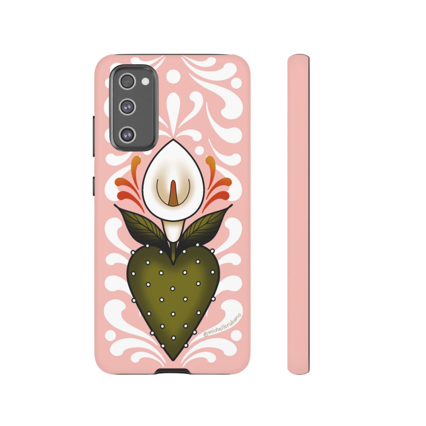 Pink Talavera Lily Sacred Heart Samsung / Google Tough Phone Cases