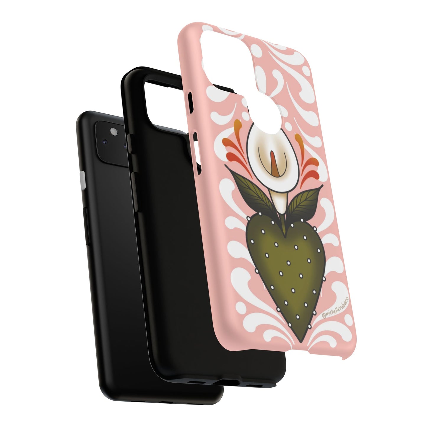 Pink Talavera Lily Sacred Heart Samsung / Google Tough Phone Cases
