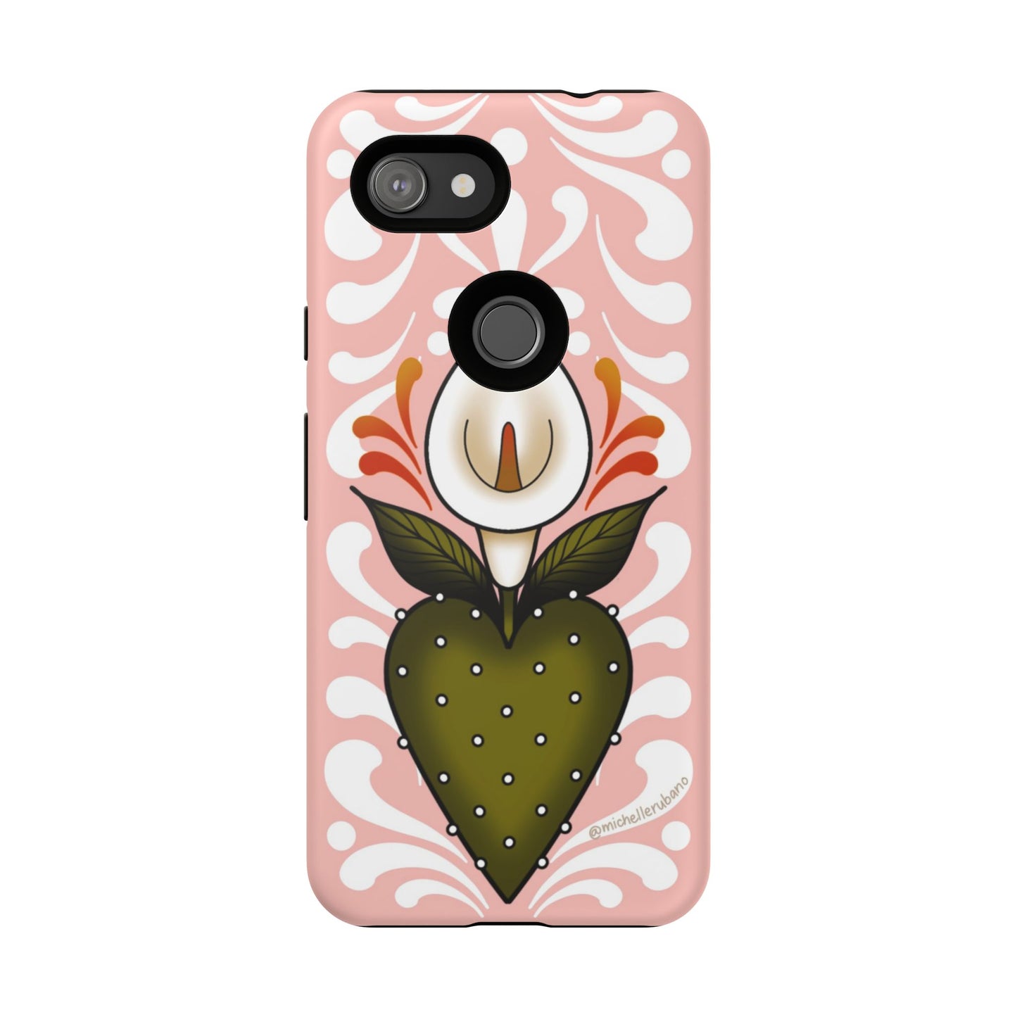 Pink Talavera Lily Sacred Heart Samsung / Google Tough Phone Cases