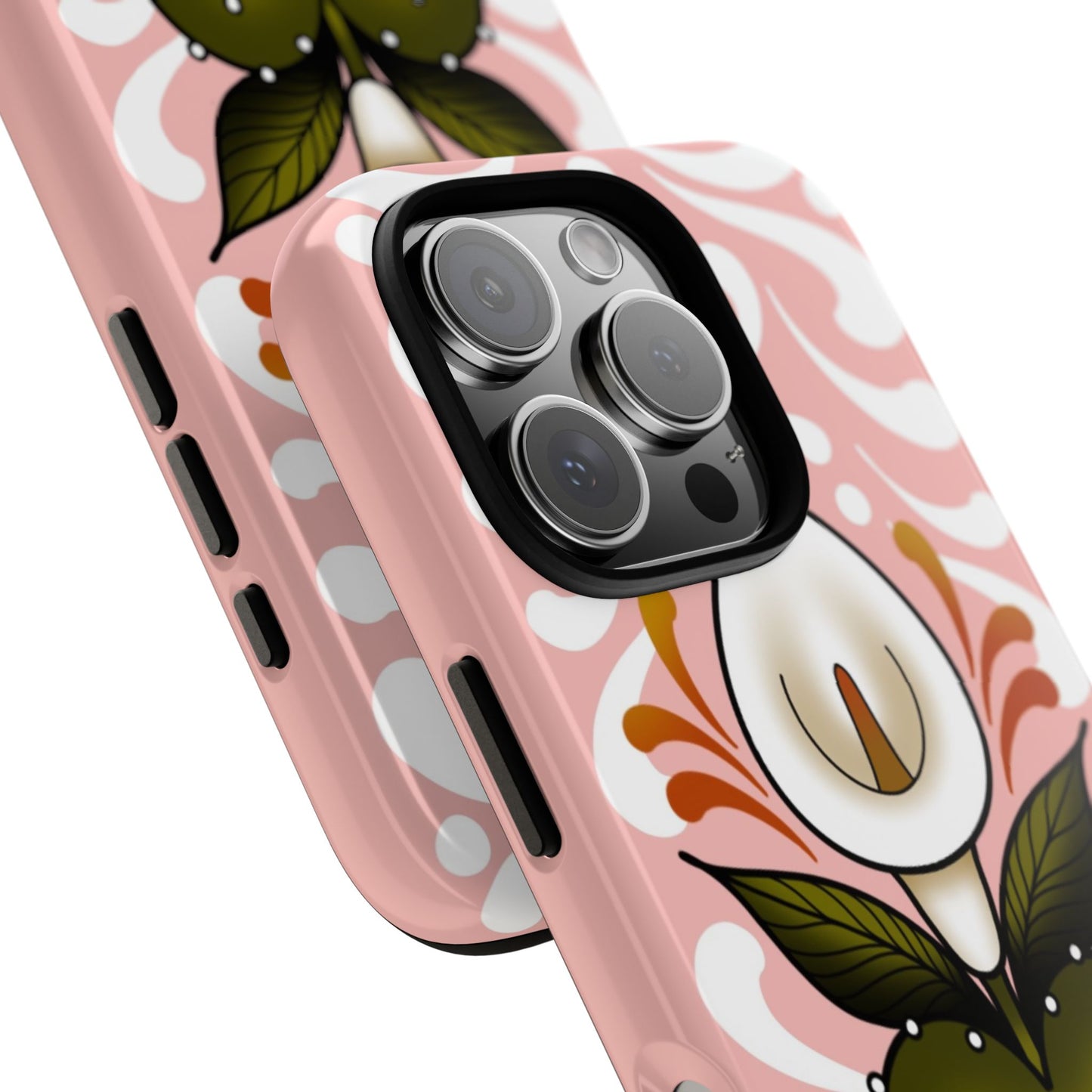 Pink Talavera Lily Flower Sacred Heart iPhone Tough case