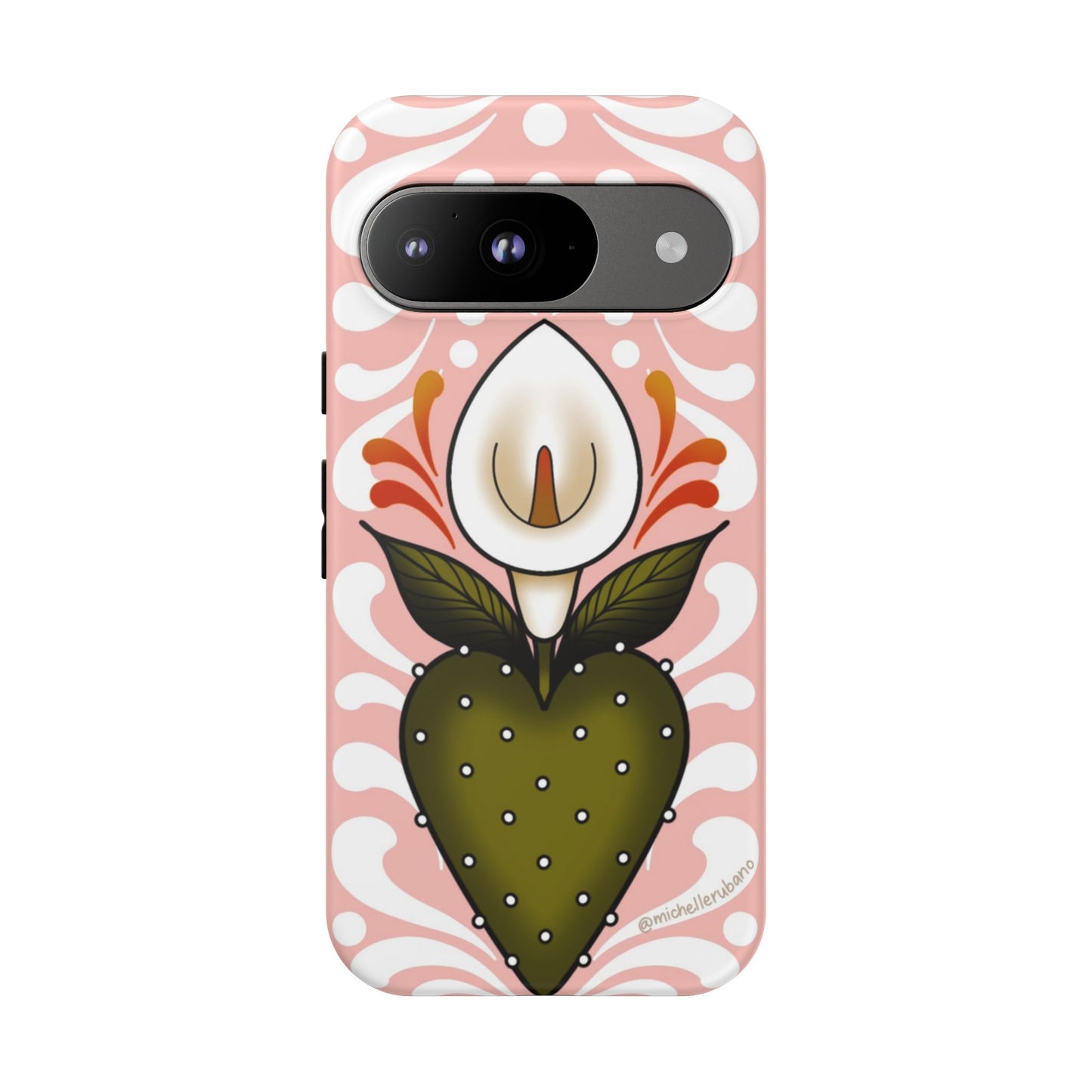 Pink Talavera Lily Sacred Heart Samsung / Google Tough Phone Cases