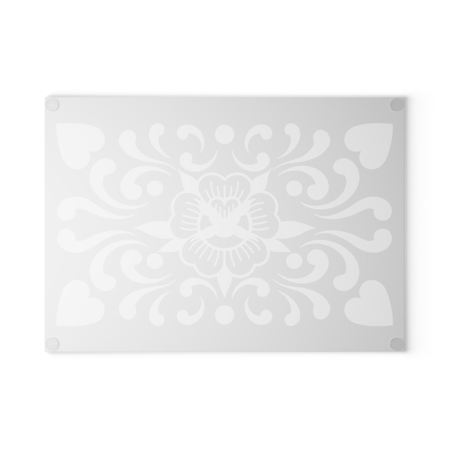 Rose Tattoo Folk art Floral Glass Cutting Board