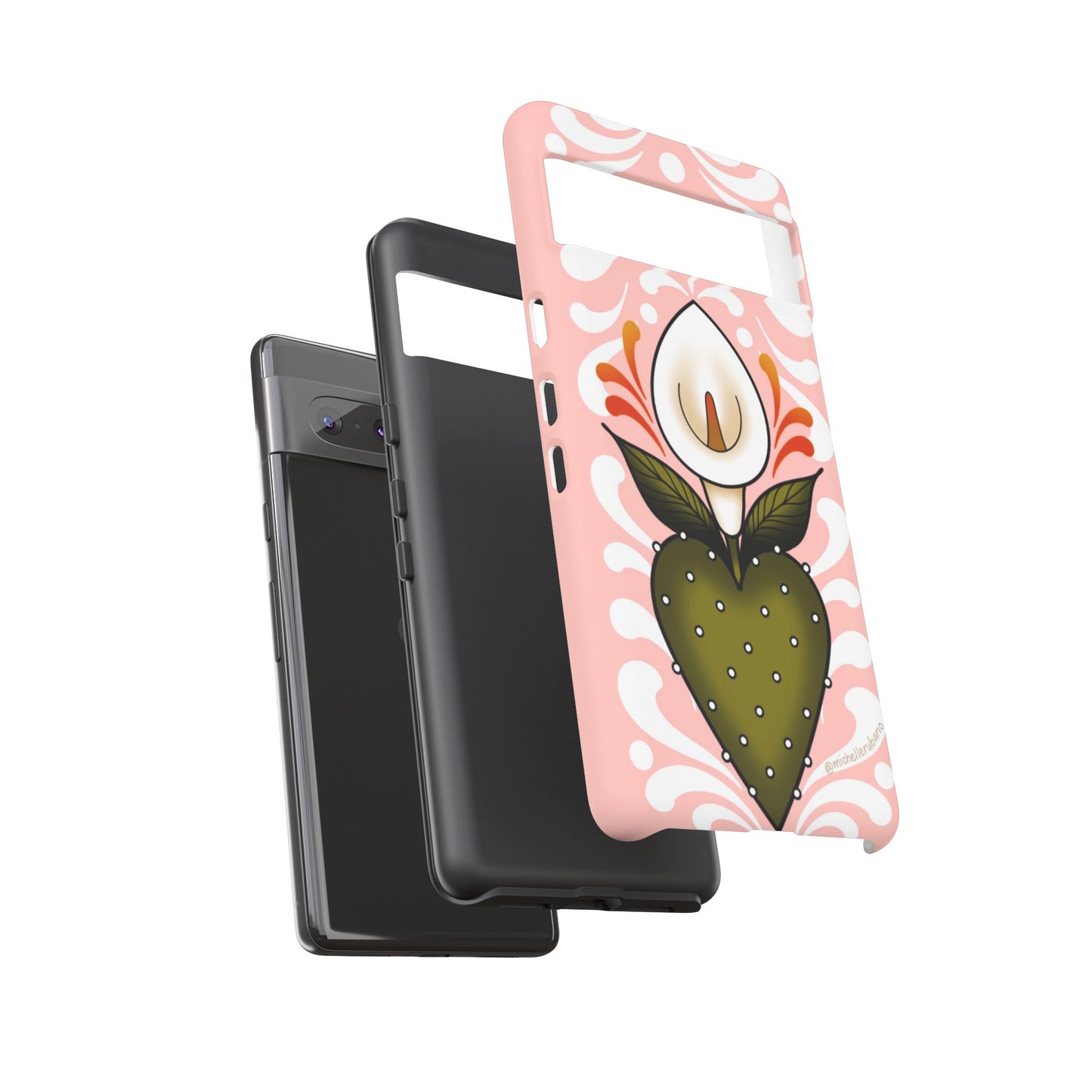 Pink Talavera Lily Sacred Heart Samsung / Google Tough Phone Cases