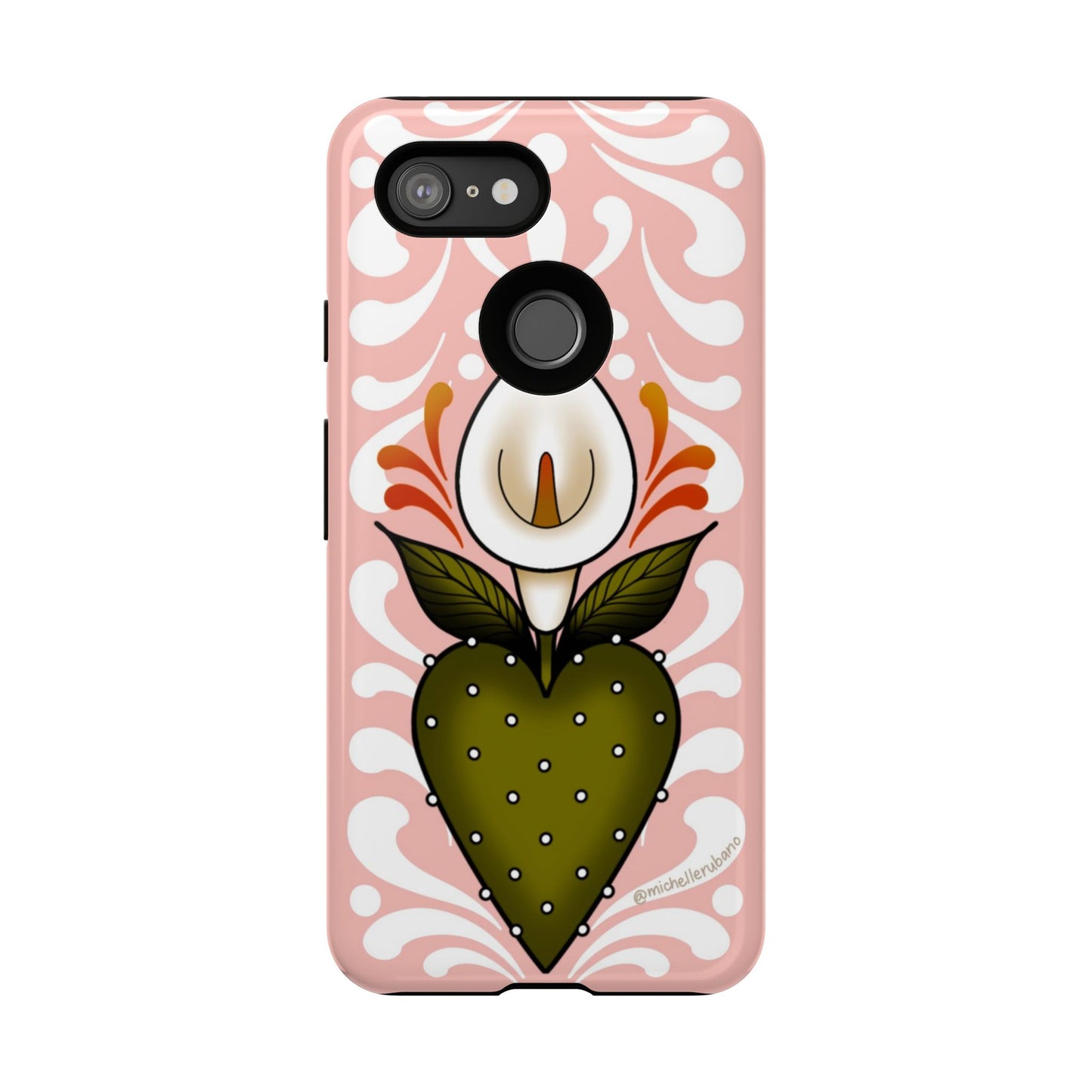 Pink Talavera Lily Sacred Heart Samsung / Google Tough Phone Cases