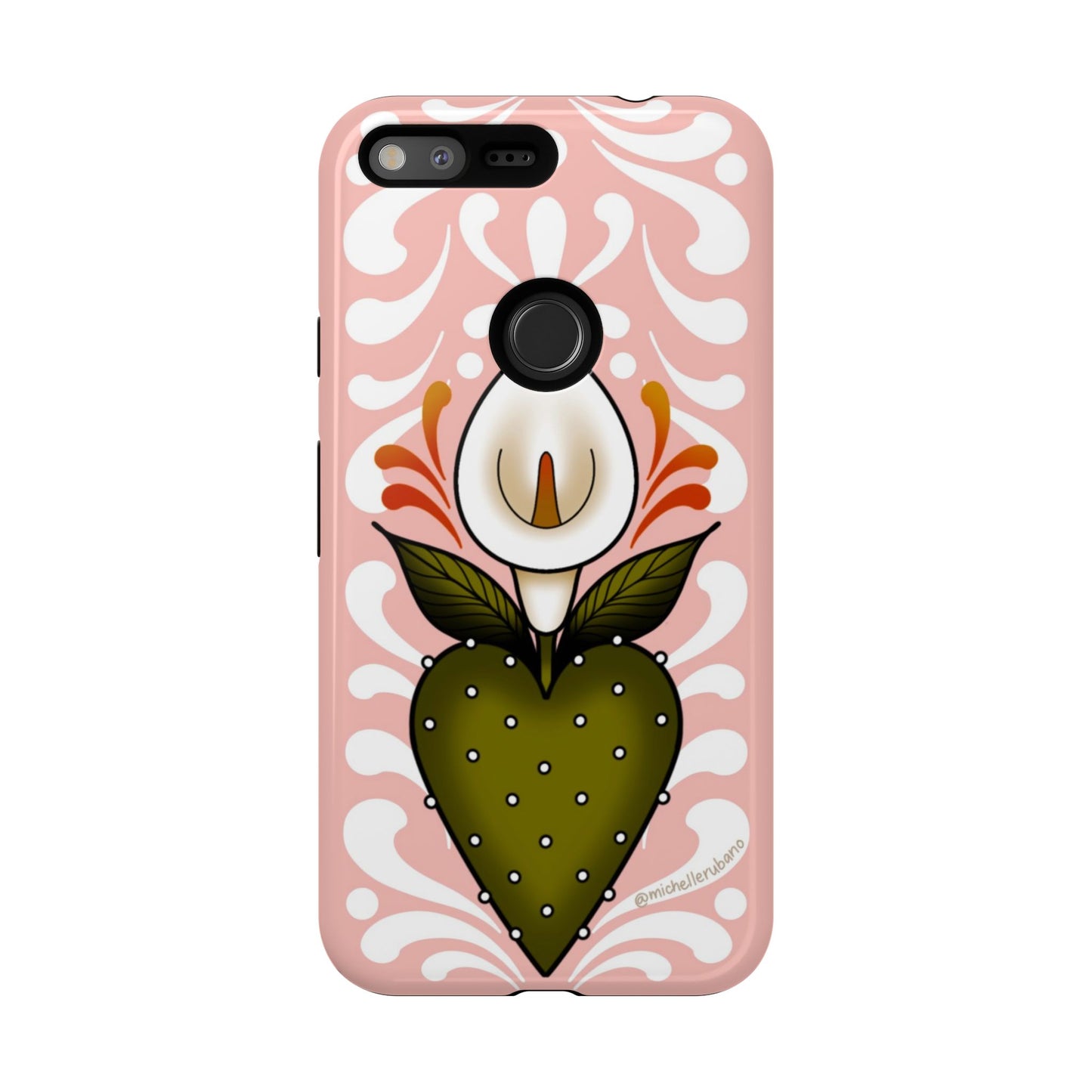 Pink Talavera Lily Sacred Heart Samsung / Google Tough Phone Cases