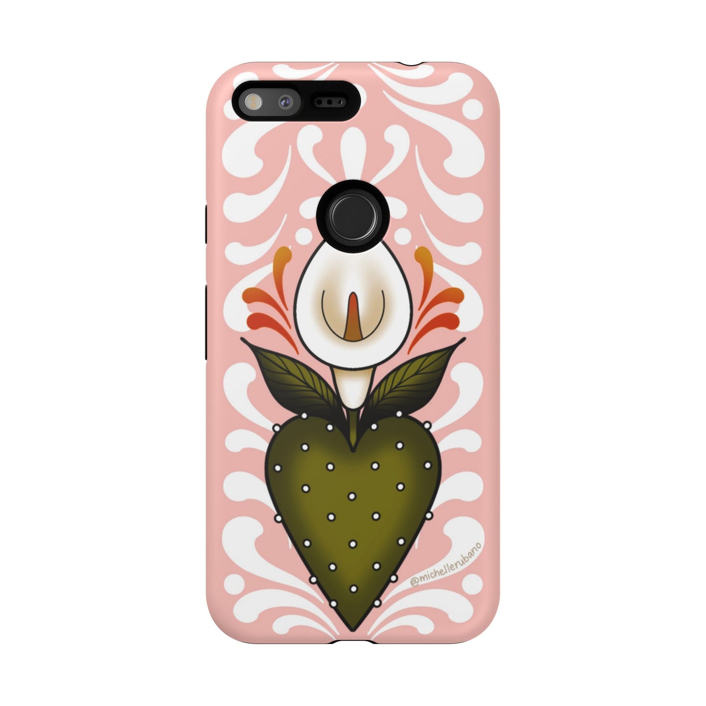Pink Talavera Lily Sacred Heart Samsung / Google Tough Phone Cases
