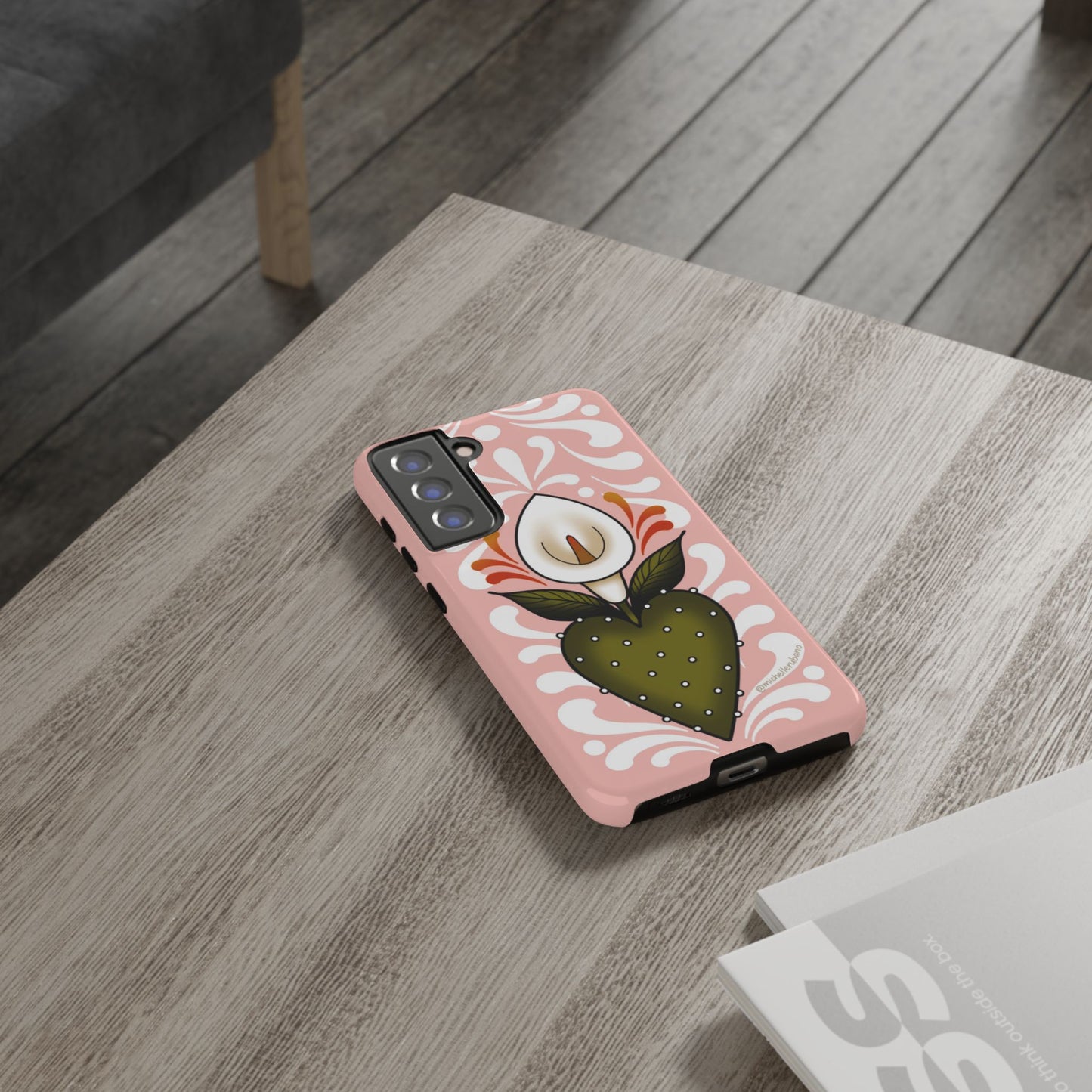 Pink Talavera Lily Sacred Heart Samsung / Google Tough Phone Cases