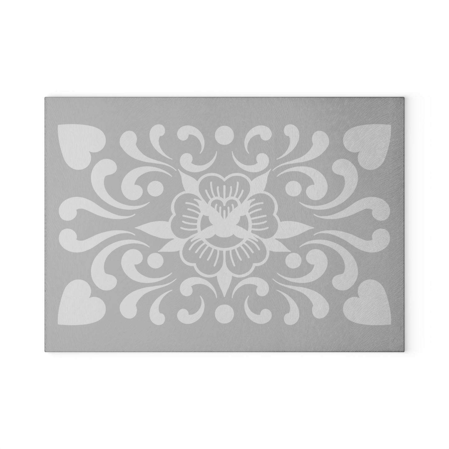 Rose Tattoo Folk art Floral Glass Cutting Board
