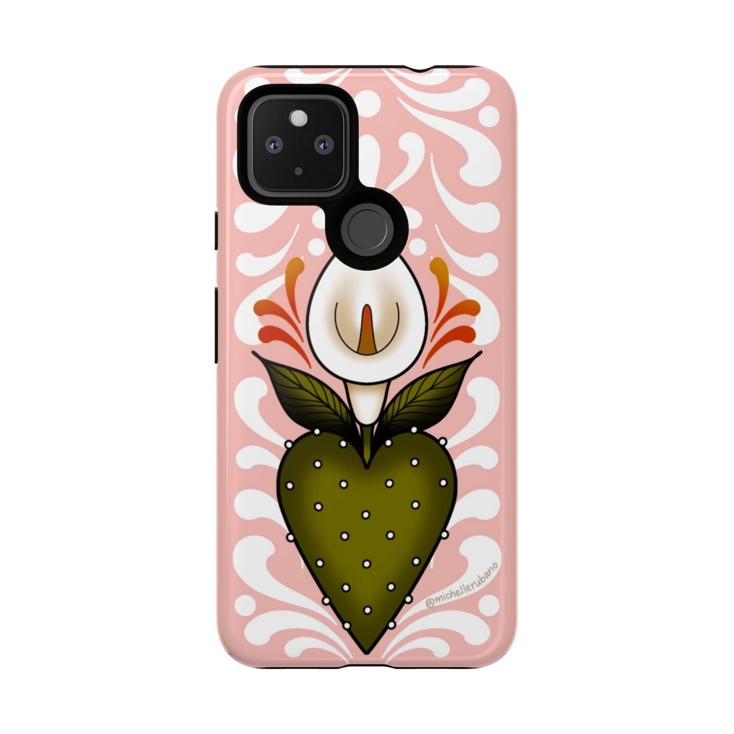Pink Talavera Lily Sacred Heart Samsung / Google Tough Phone Cases