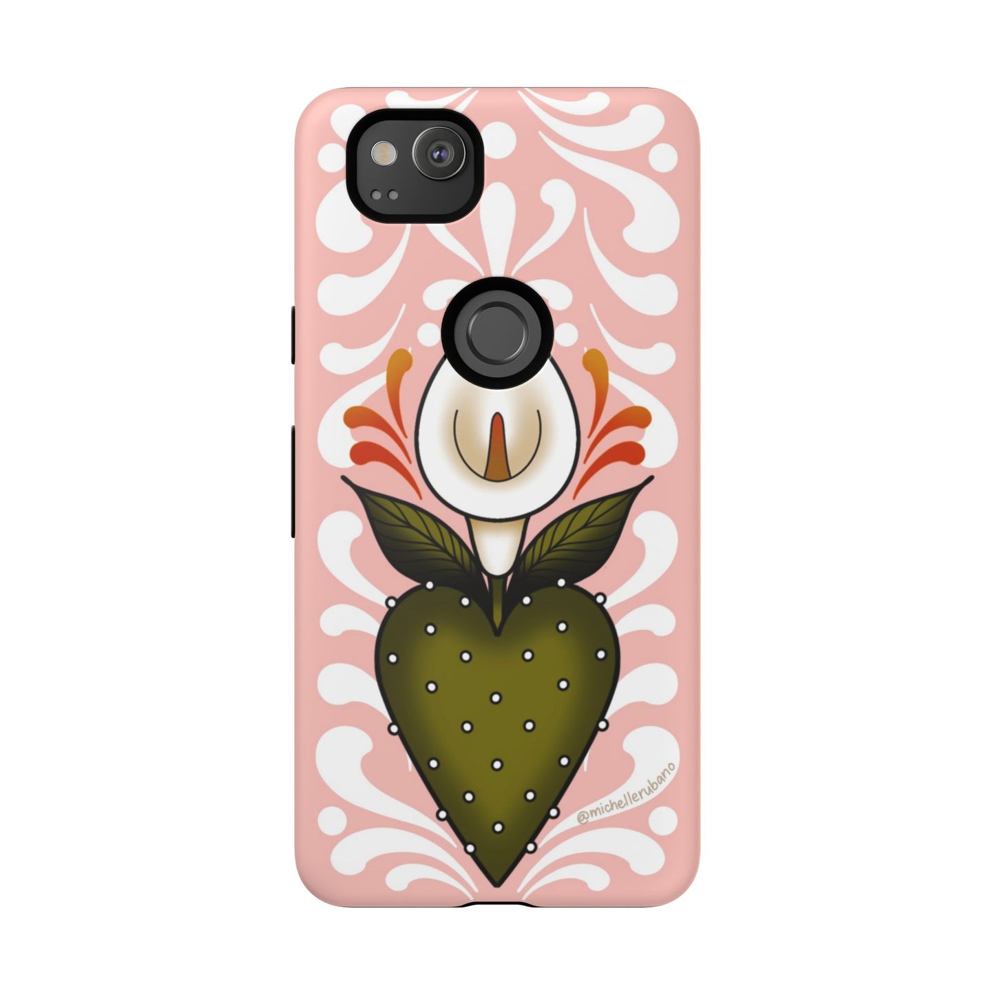 Pink Talavera Lily Sacred Heart Samsung / Google Tough Phone Cases