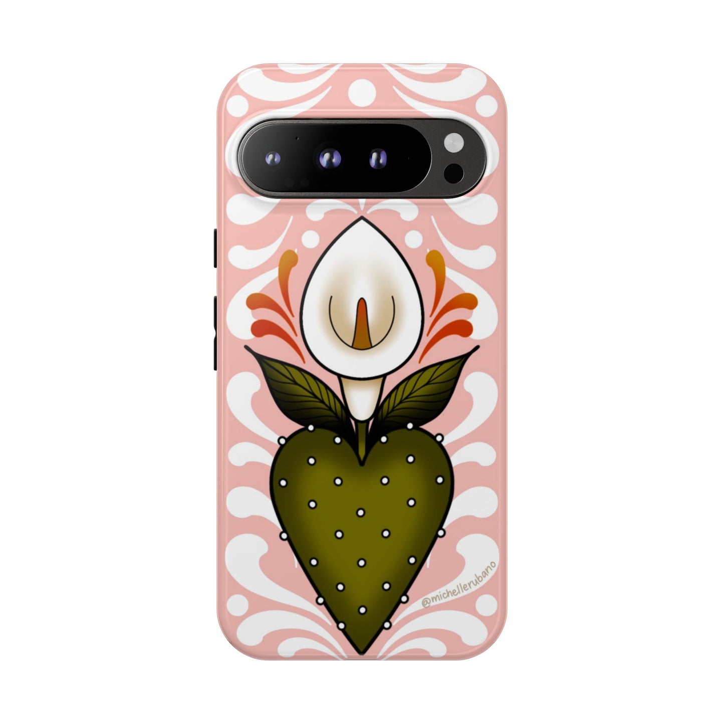 Pink Talavera Lily Sacred Heart Samsung / Google Tough Phone Cases