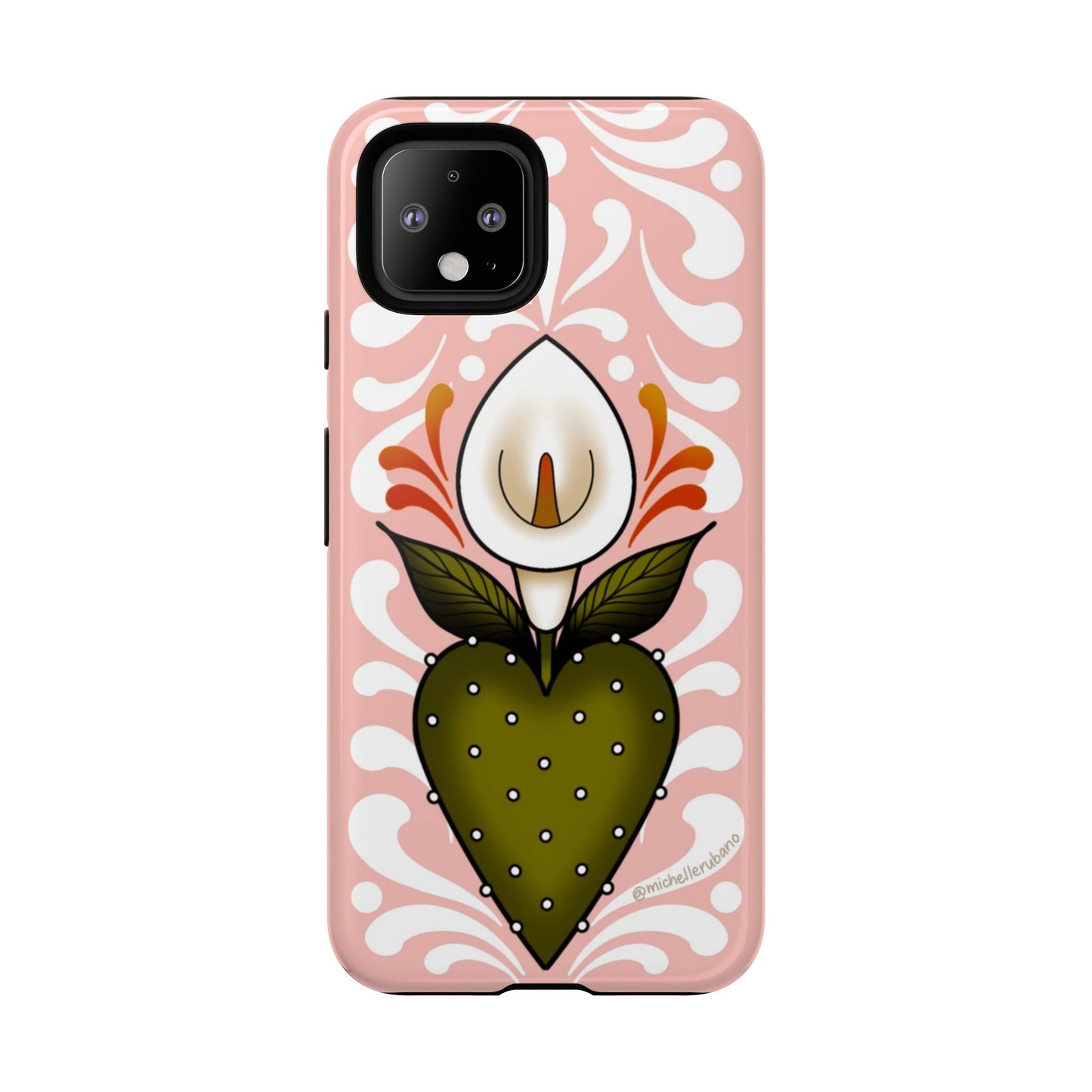 Pink Talavera Lily Sacred Heart Samsung / Google Tough Phone Cases