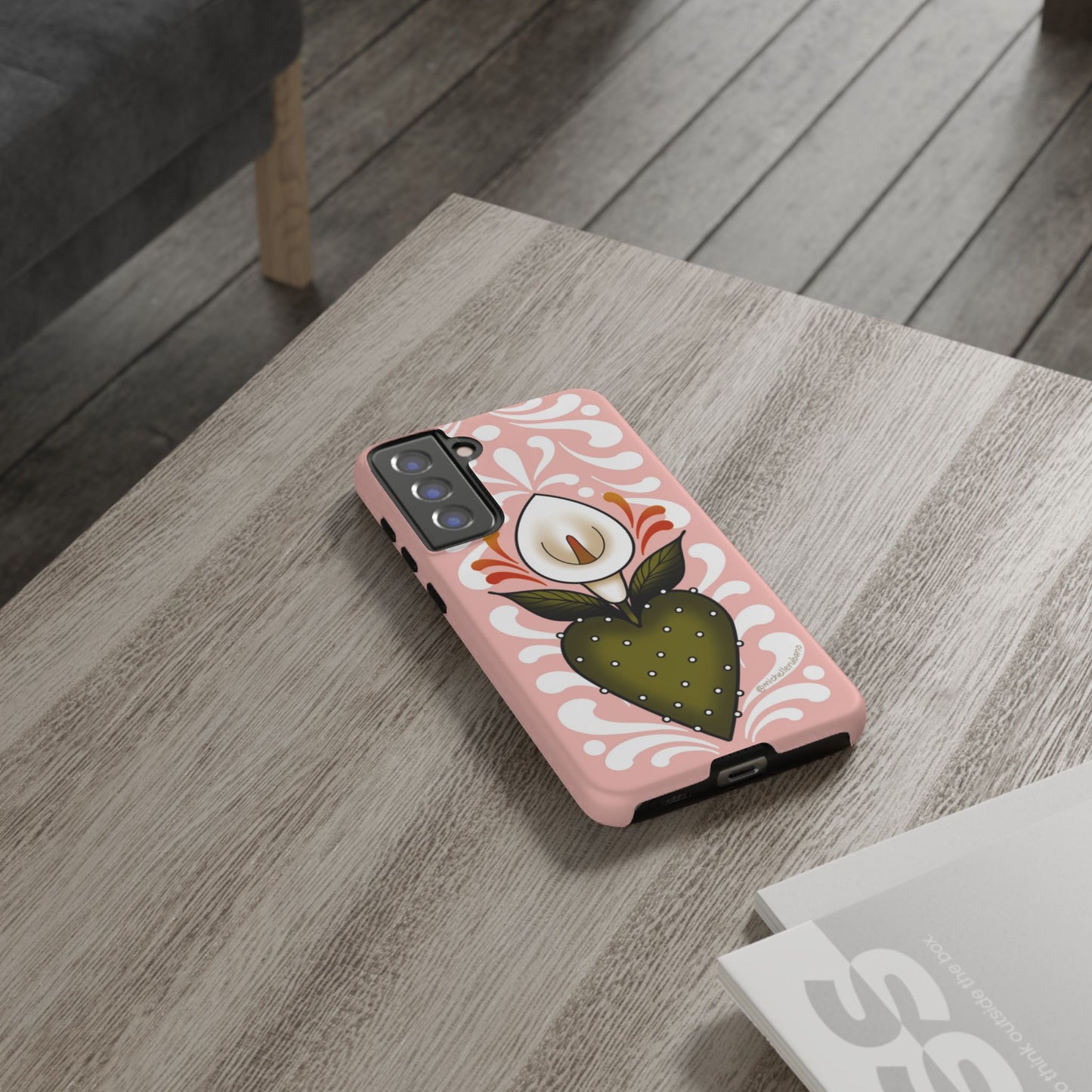 Pink Talavera Lily Sacred Heart Samsung / Google Tough Phone Cases
