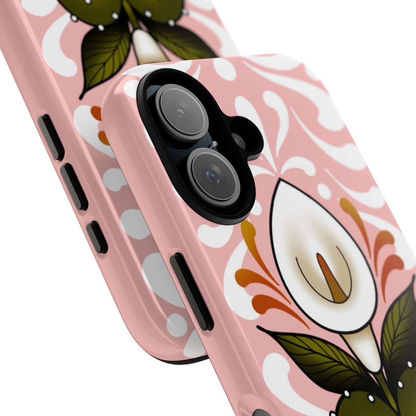 Pink Talavera Lily Flower Sacred Heart iPhone Tough case