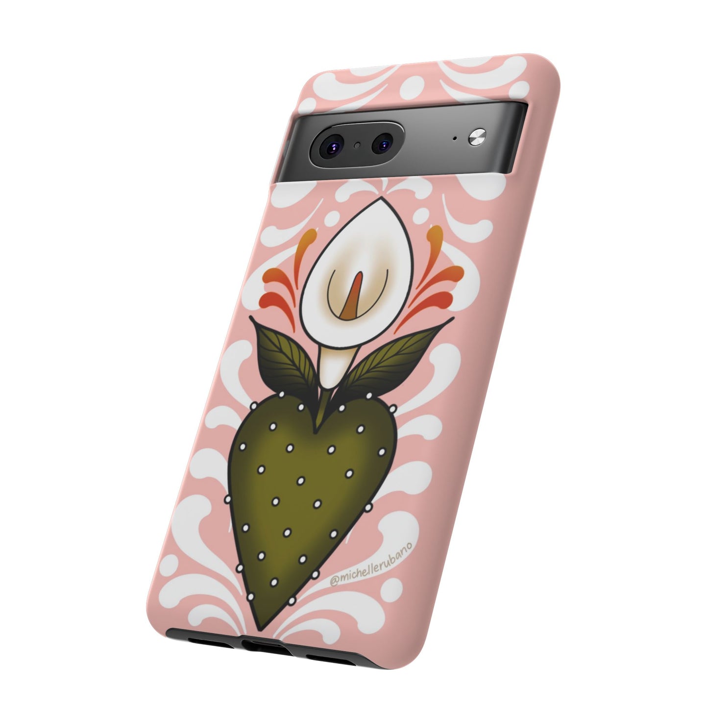 Pink Talavera Lily Sacred Heart Samsung / Google Tough Phone Cases