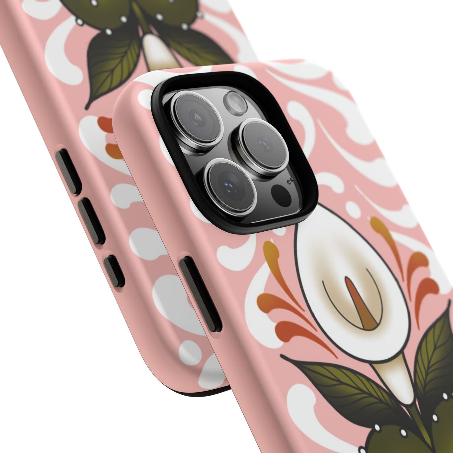 Pink Talavera Lily Flower Sacred Heart iPhone Tough case