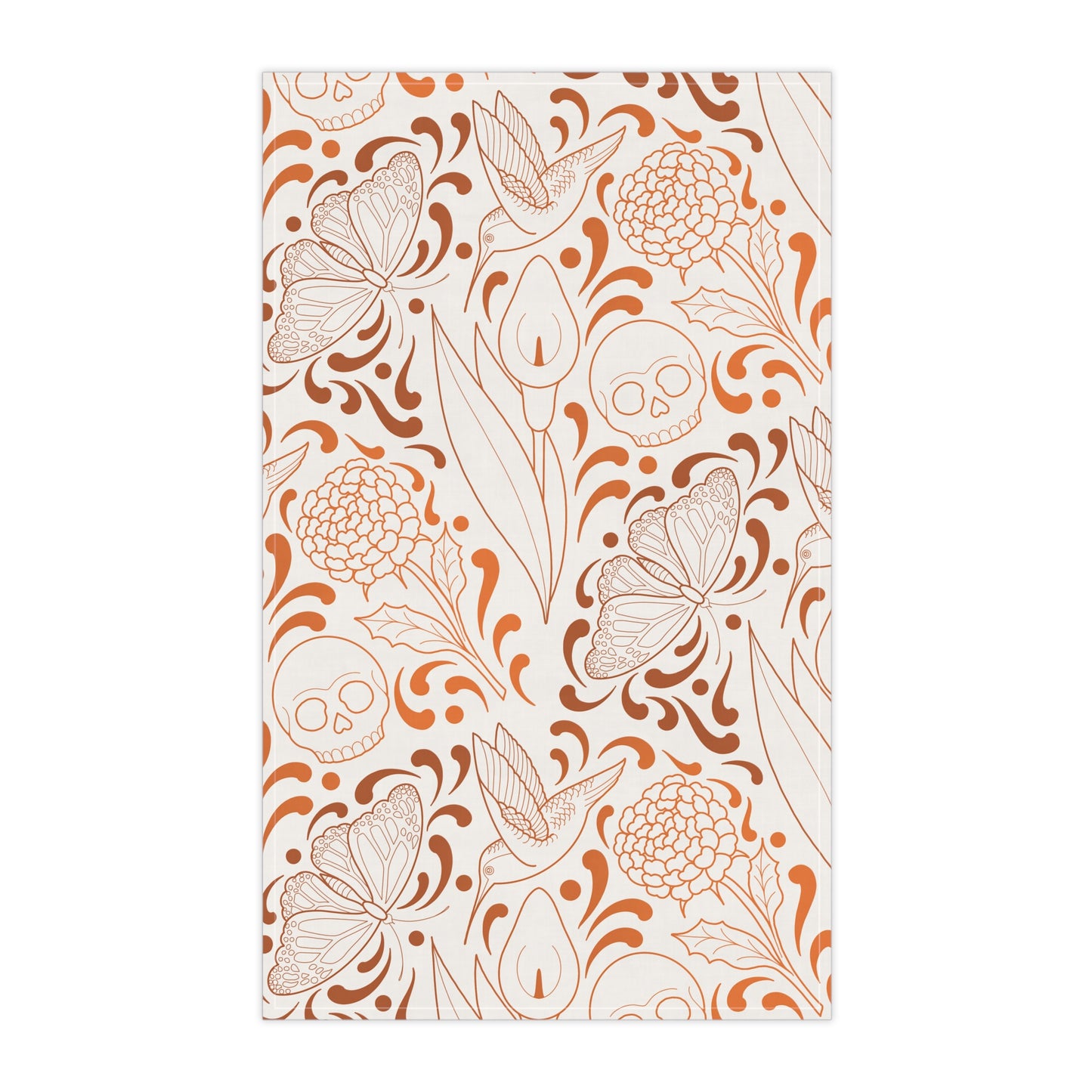 Muerte pattern Tea Towel