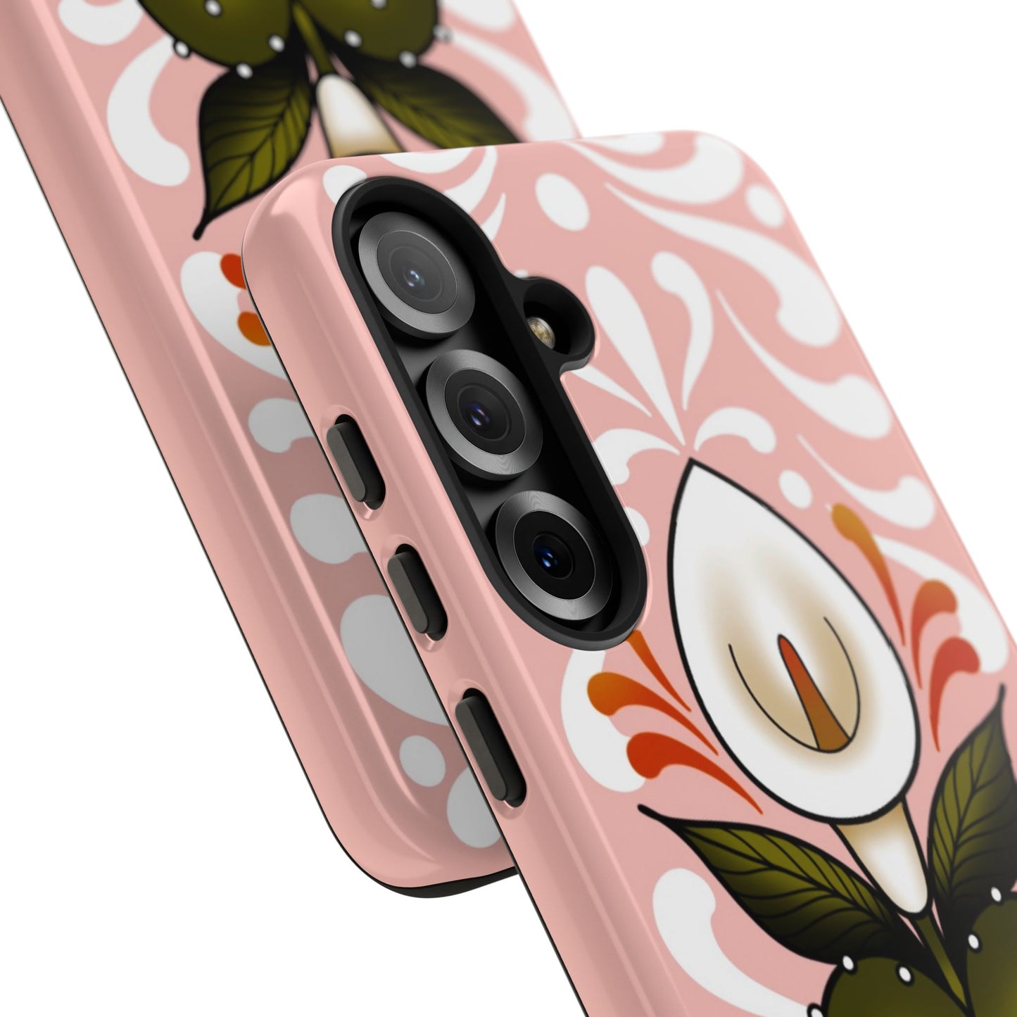 Pink Talavera Lily Sacred Heart Samsung / Google Tough Phone Cases