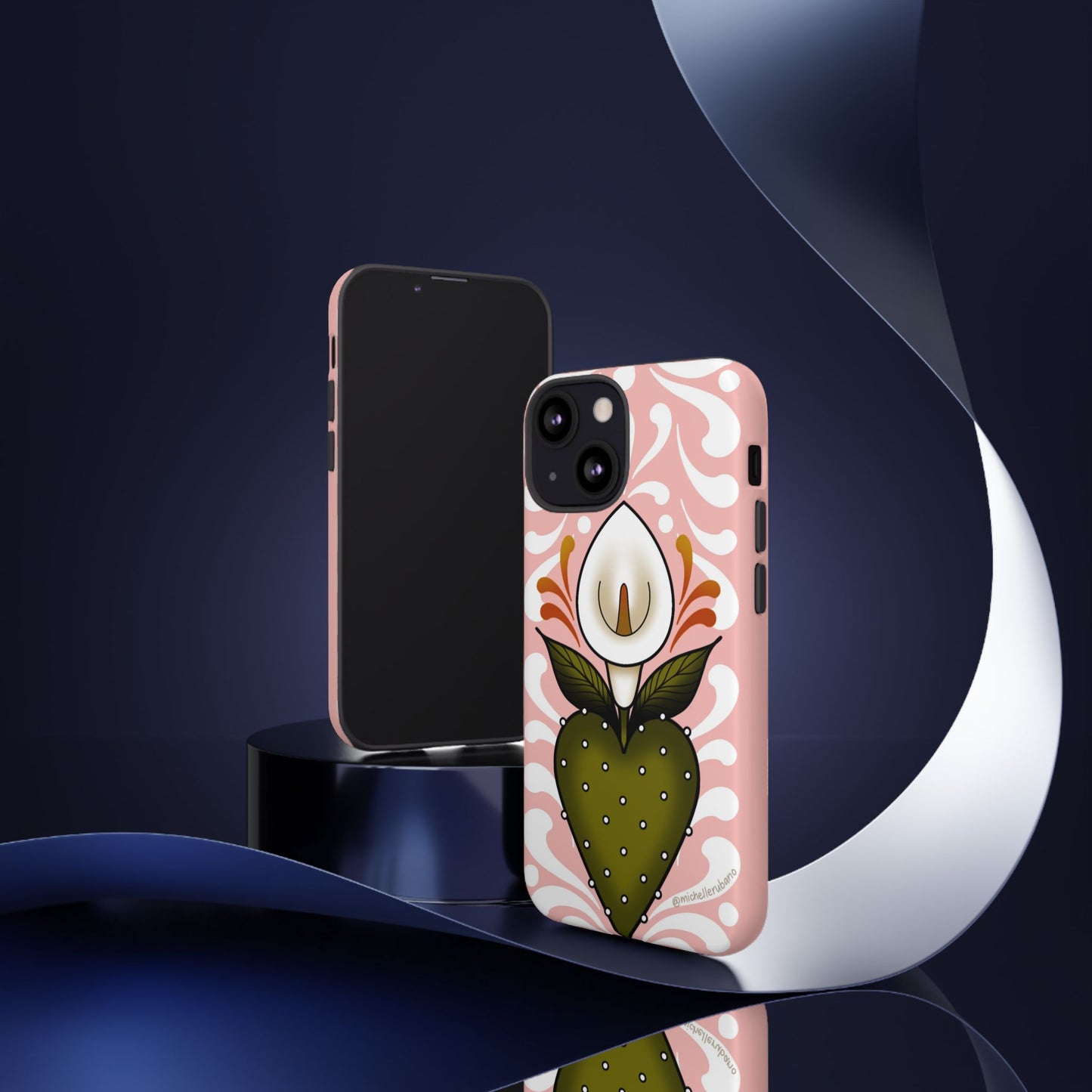 Pink Talavera Lily Flower Sacred Heart iPhone Tough case