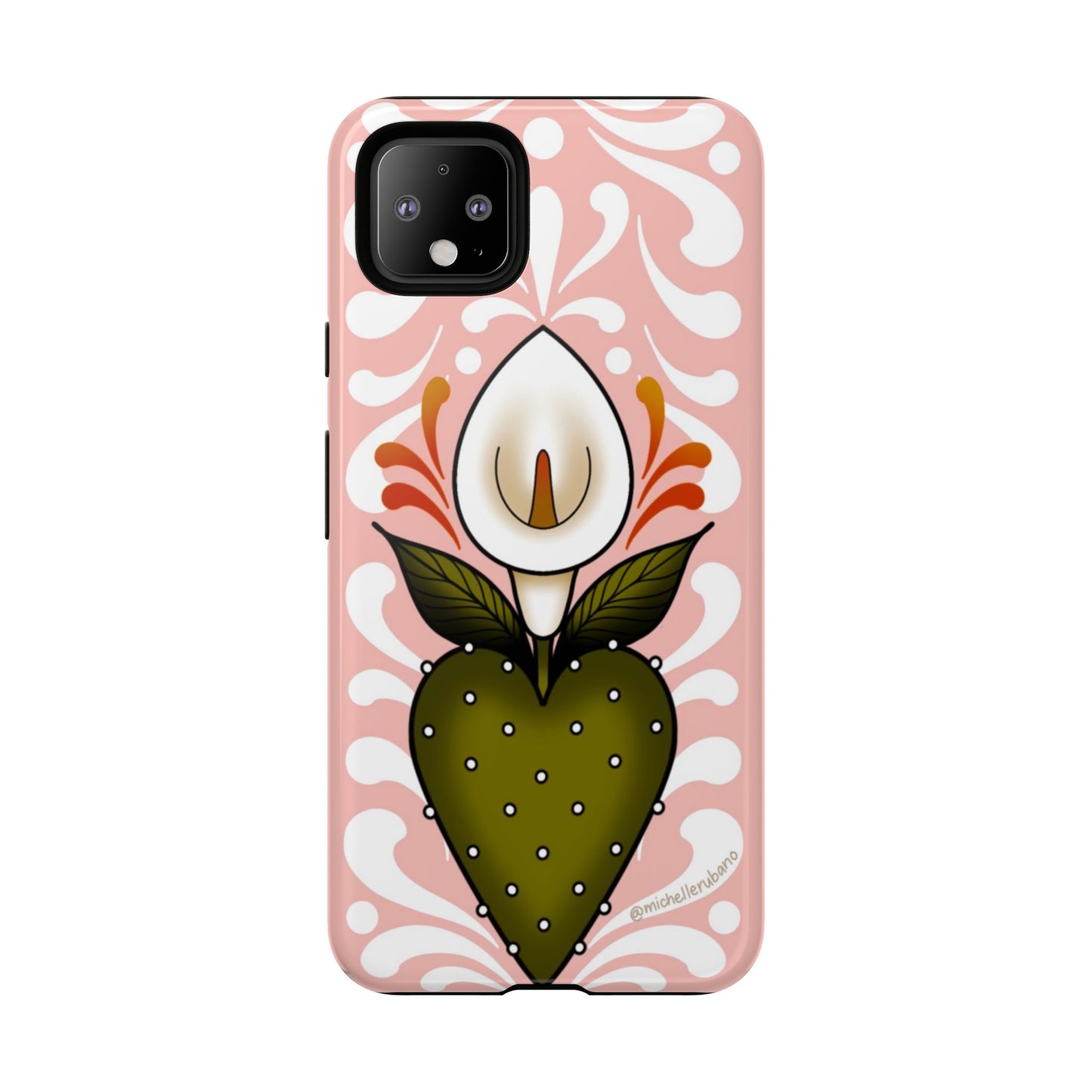 Pink Talavera Lily Sacred Heart Samsung / Google Tough Phone Cases