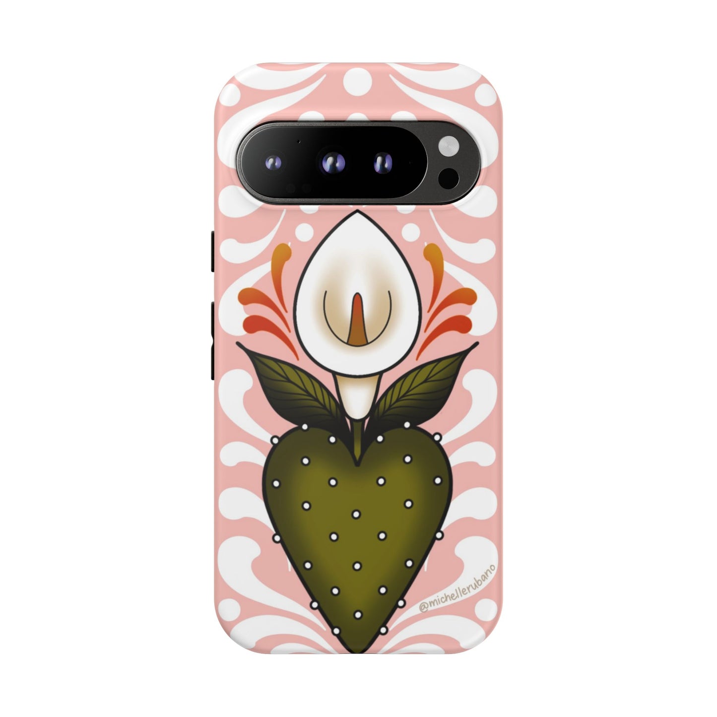 Pink Talavera Lily Sacred Heart Samsung / Google Tough Phone Cases