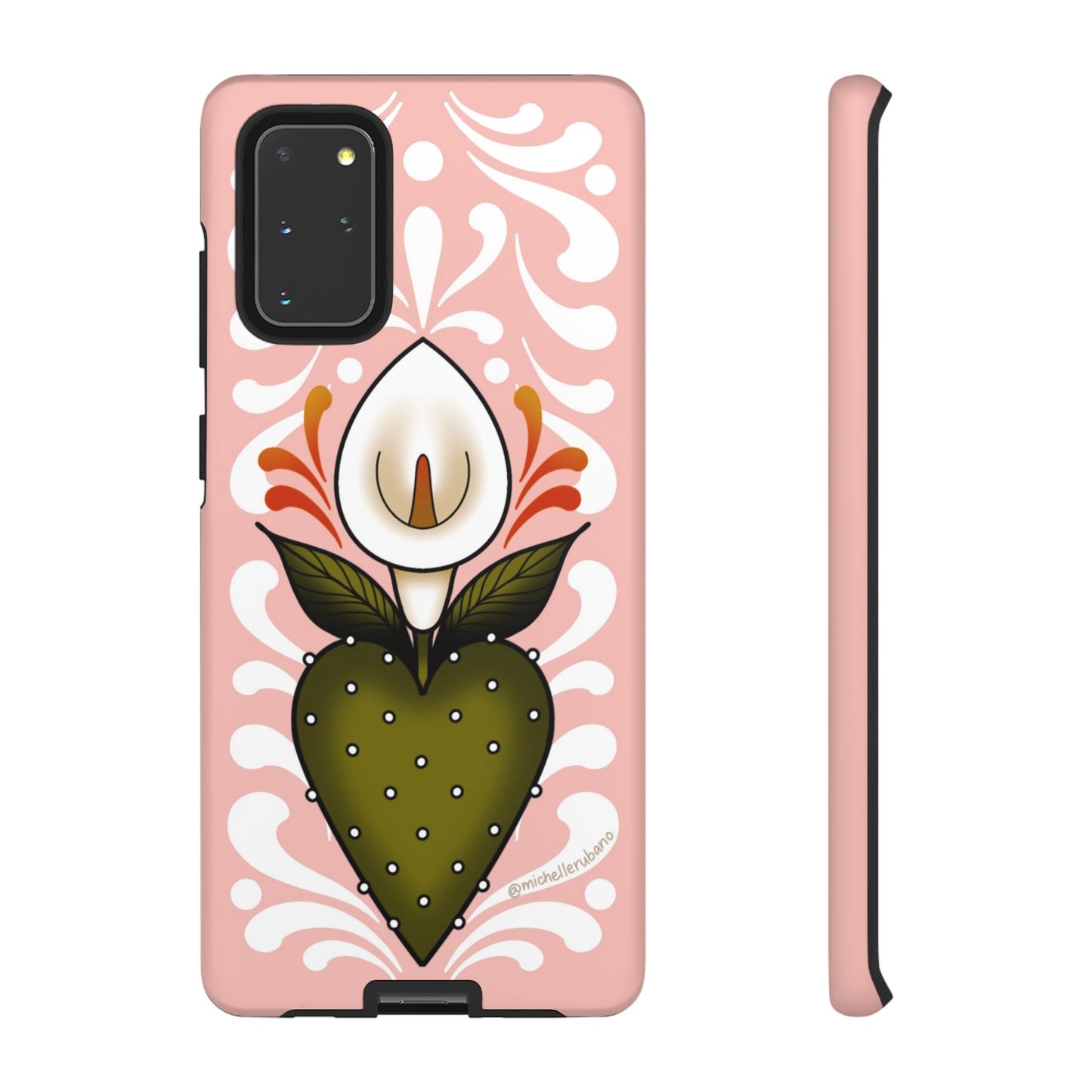 Pink Talavera Lily Sacred Heart Samsung / Google Tough Phone Cases