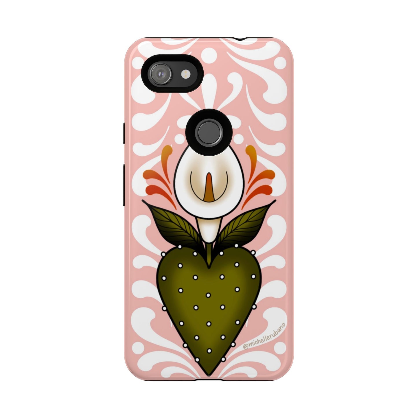 Pink Talavera Lily Sacred Heart Samsung / Google Tough Phone Cases