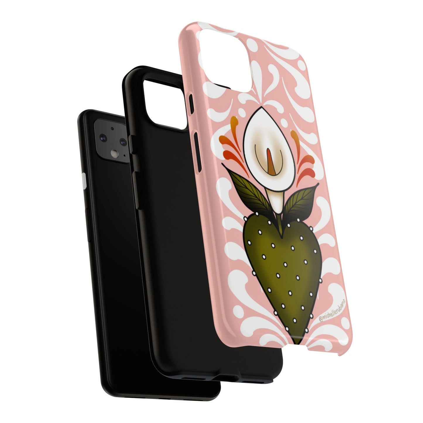 Pink Talavera Lily Sacred Heart Samsung / Google Tough Phone Cases