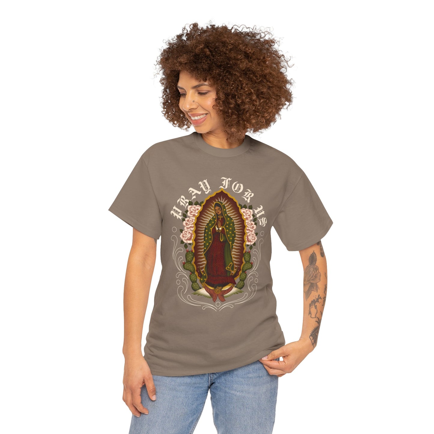 PRAY FOR US- Virgen de Guadalupe T-shirt