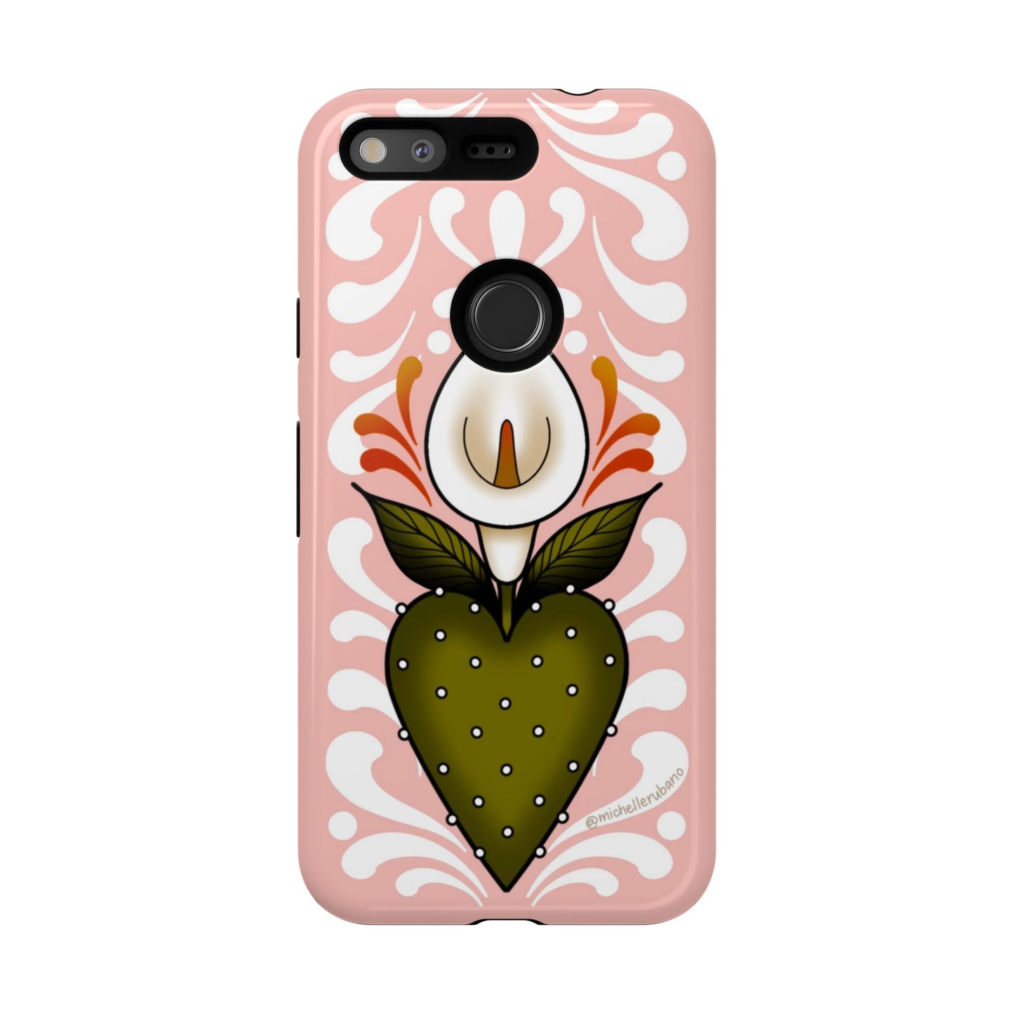 Pink Talavera Lily Sacred Heart Samsung / Google Tough Phone Cases