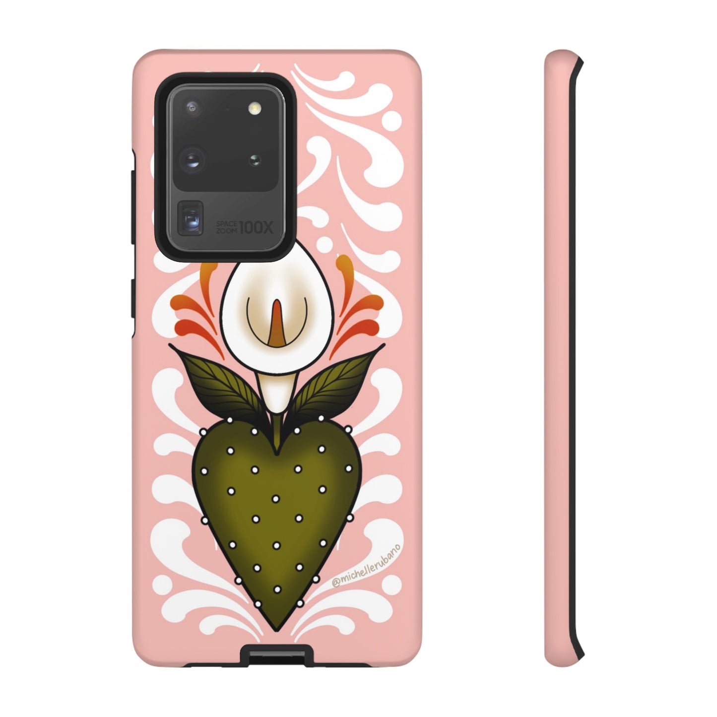 Pink Talavera Lily Sacred Heart Samsung / Google Tough Phone Cases
