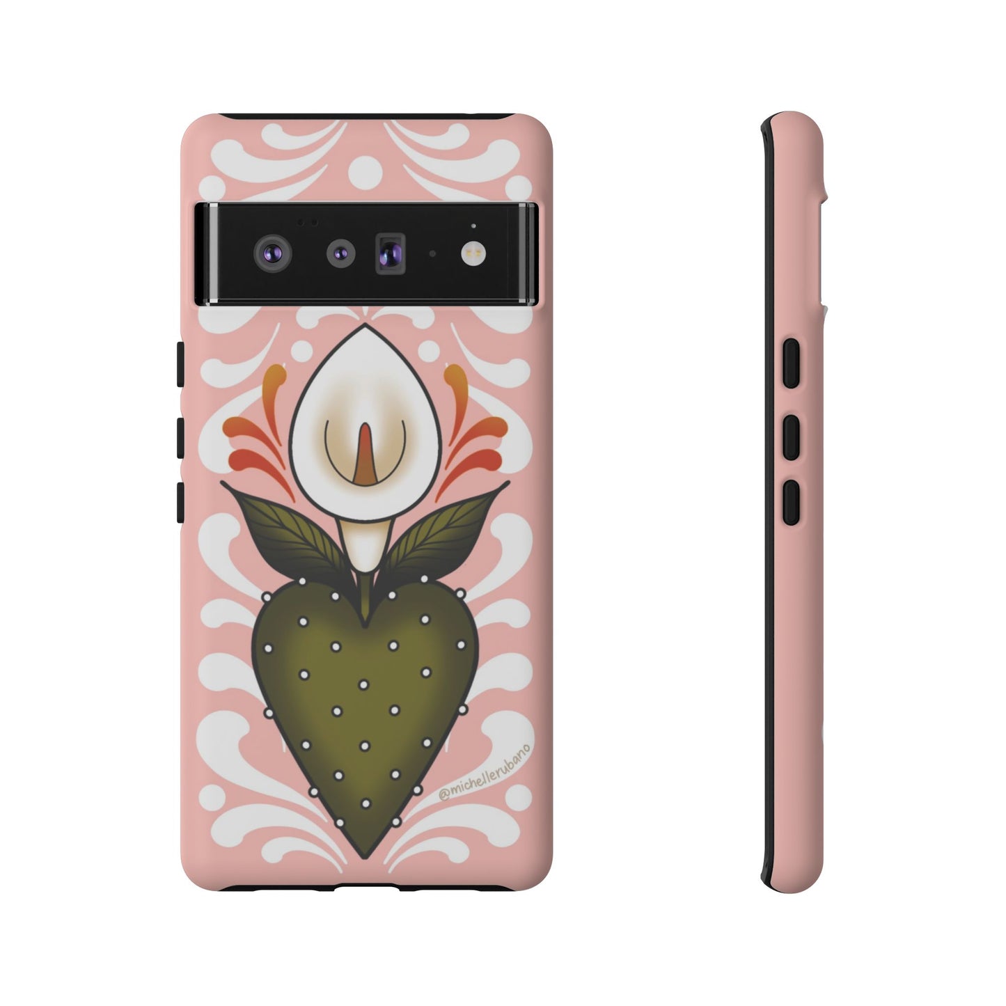 Pink Talavera Lily Sacred Heart Samsung / Google Tough Phone Cases