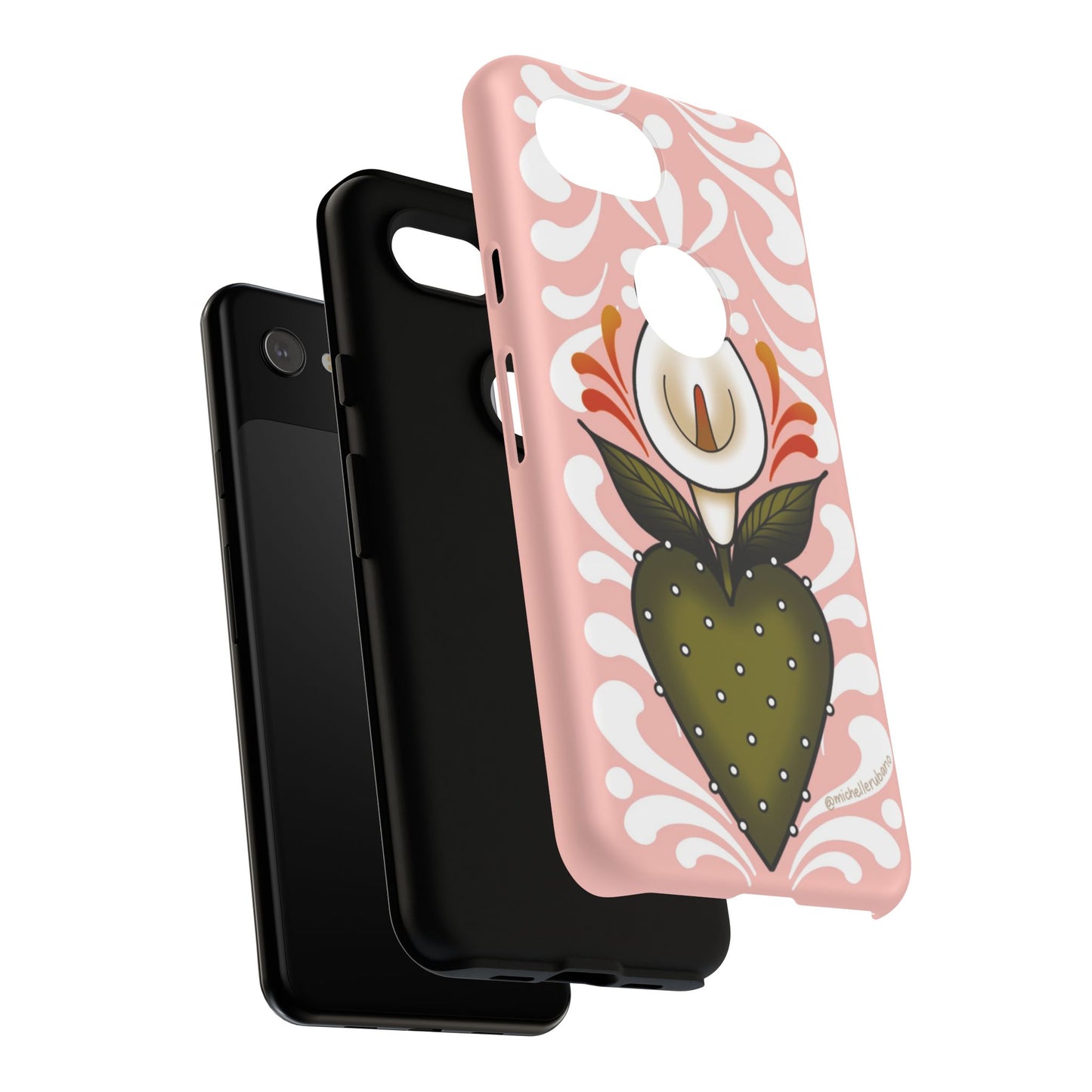 Pink Talavera Lily Sacred Heart Samsung / Google Tough Phone Cases