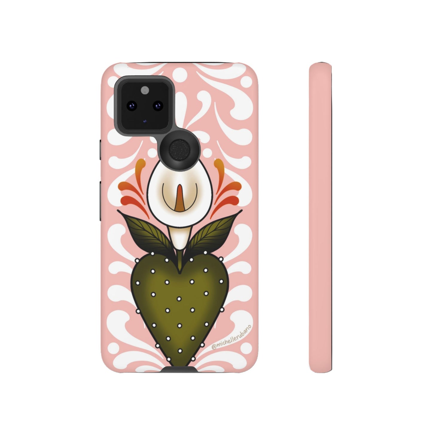 Pink Talavera Lily Sacred Heart Samsung / Google Tough Phone Cases
