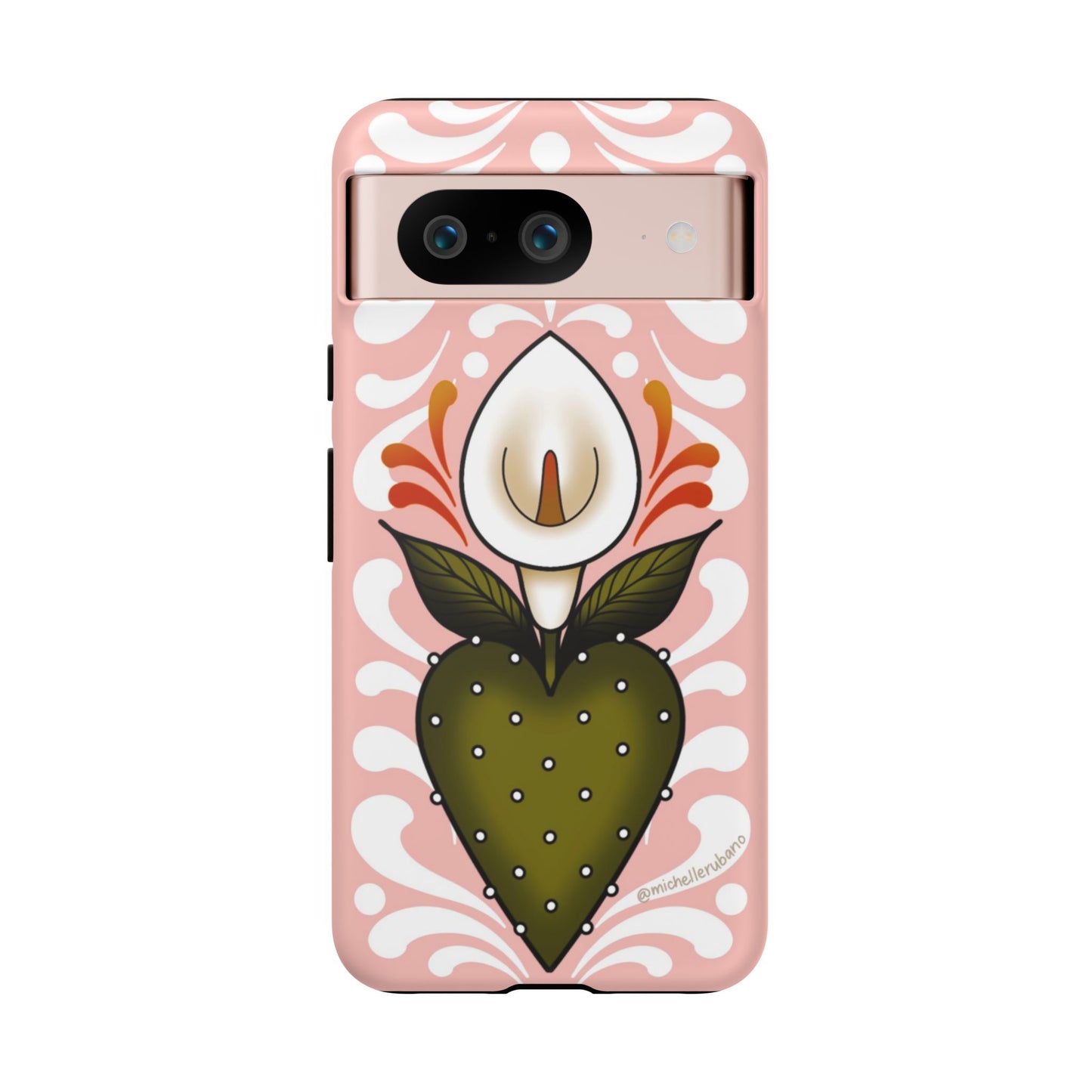 Pink Talavera Lily Sacred Heart Samsung / Google Tough Phone Cases