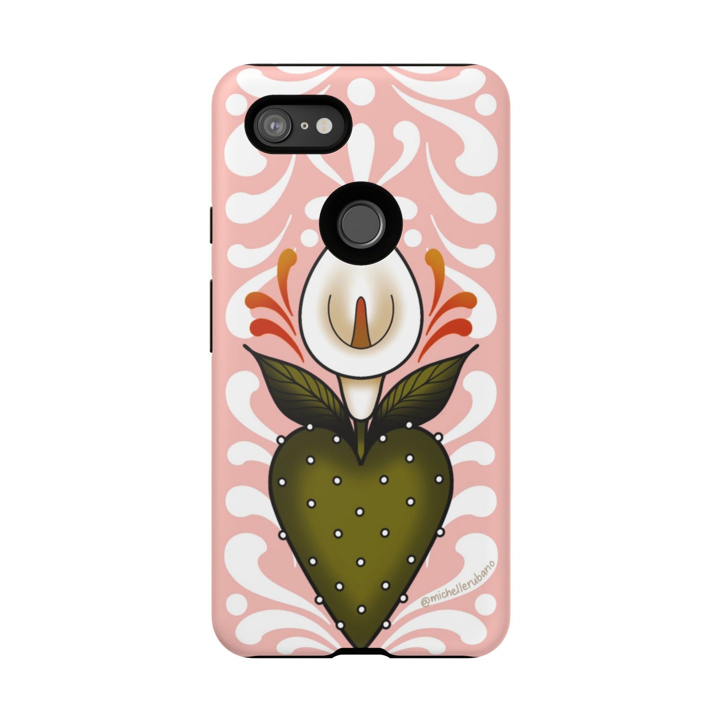 Pink Talavera Lily Sacred Heart Samsung / Google Tough Phone Cases