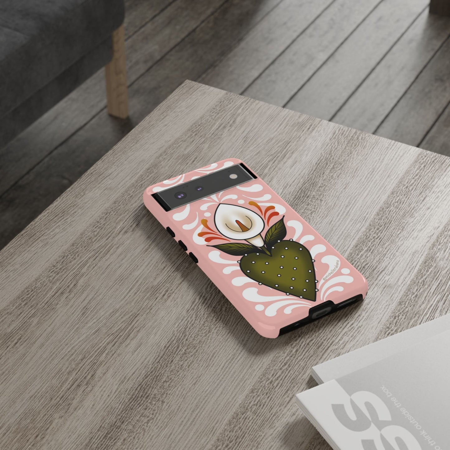 Pink Talavera Lily Sacred Heart Samsung / Google Tough Phone Cases