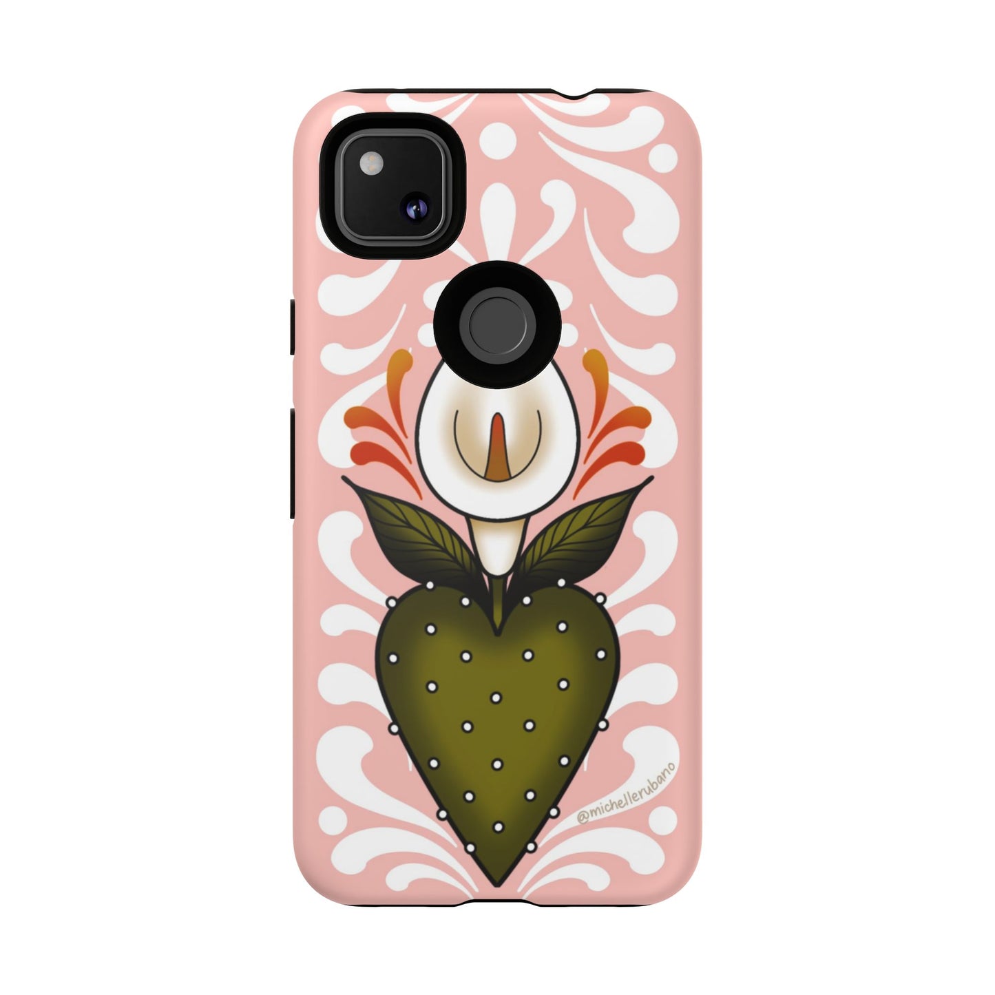 Pink Talavera Lily Sacred Heart Samsung / Google Tough Phone Cases