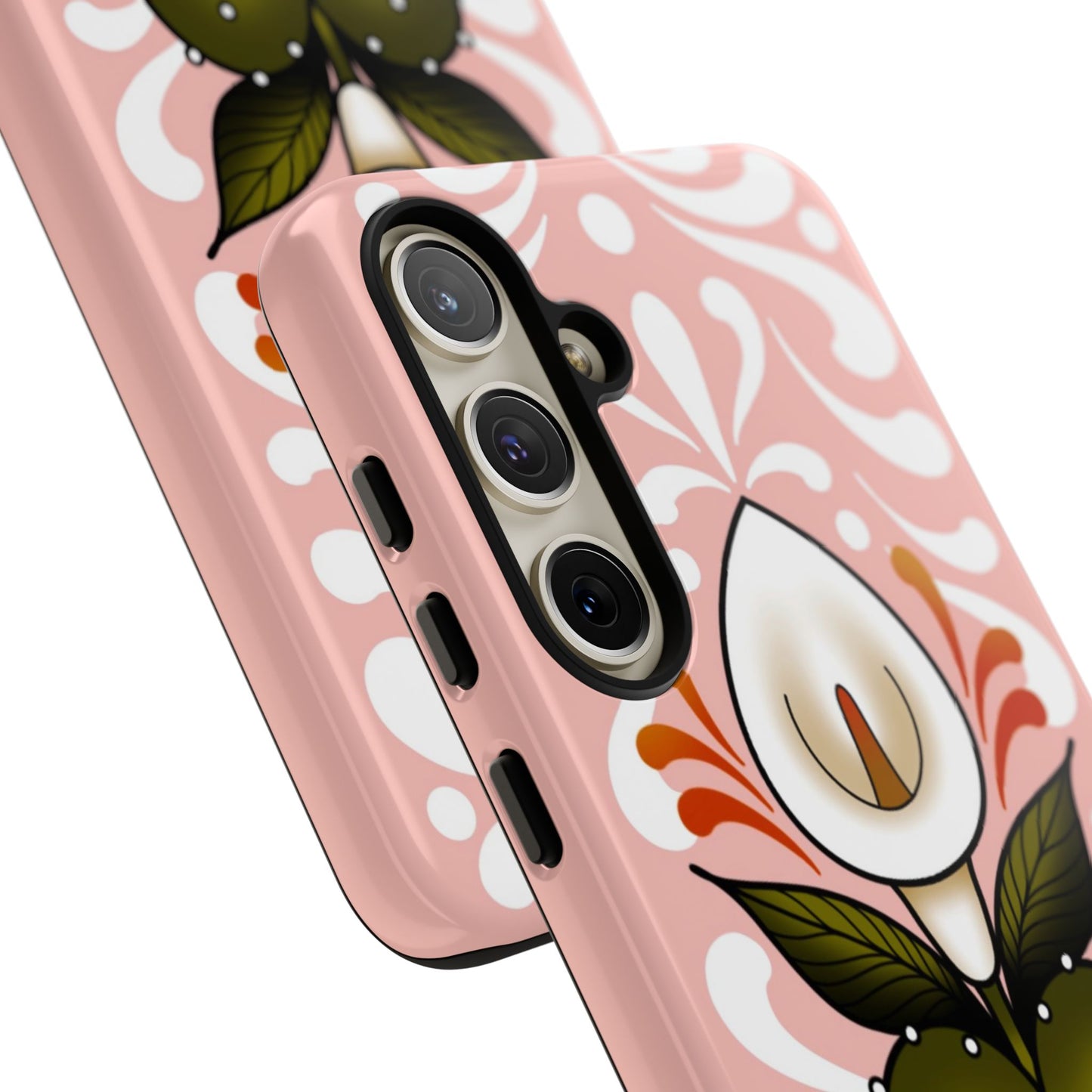 Pink Talavera Lily Sacred Heart Samsung / Google Tough Phone Cases