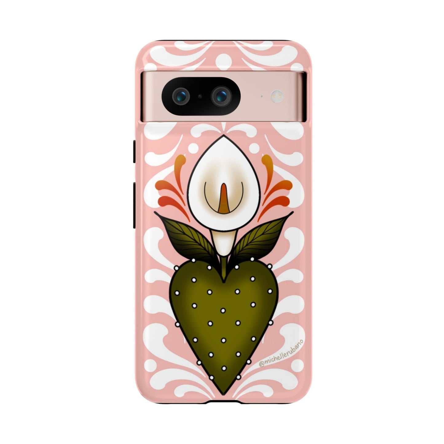 Pink Talavera Lily Sacred Heart Samsung / Google Tough Phone Cases