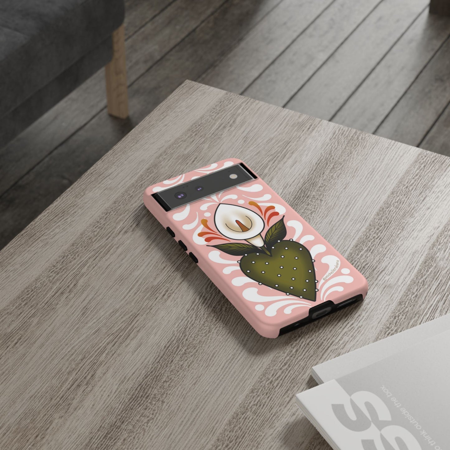 Pink Talavera Lily Sacred Heart Samsung / Google Tough Phone Cases