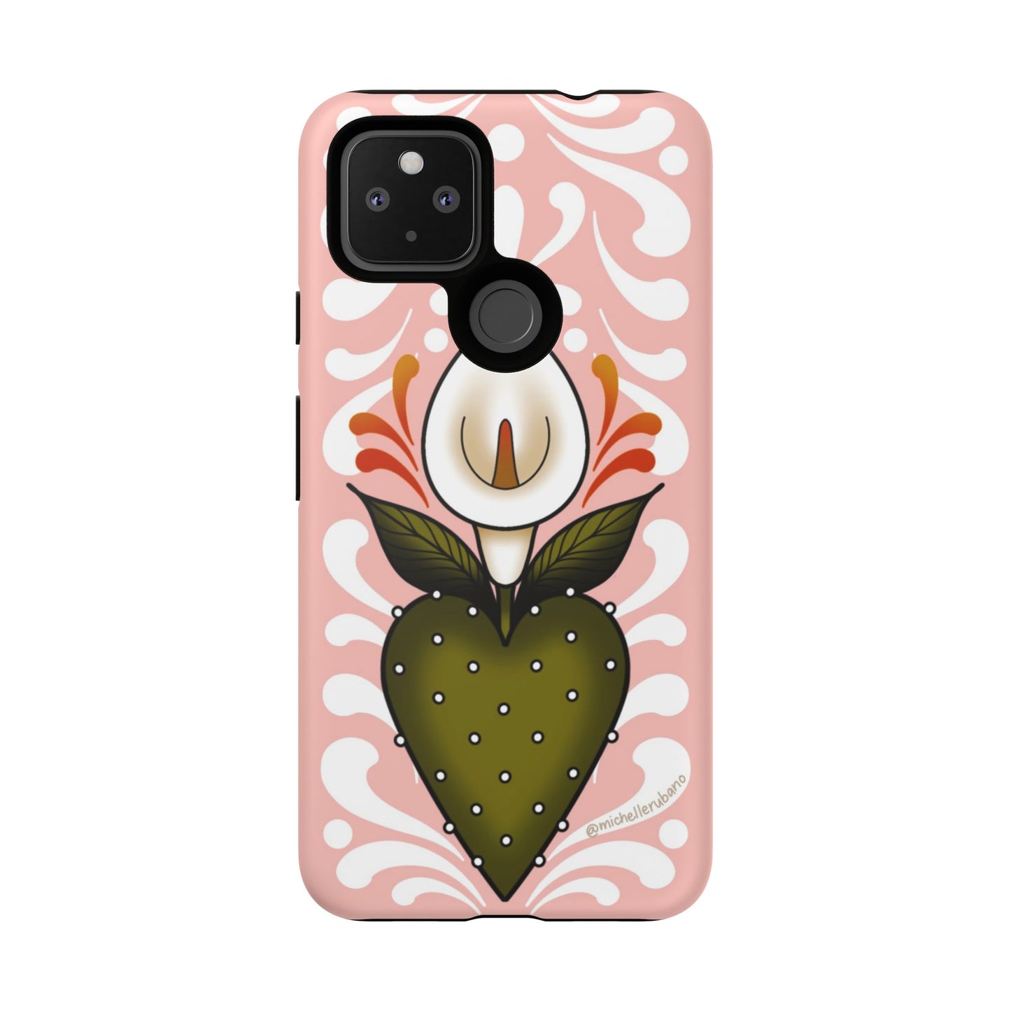 Pink Talavera Lily Sacred Heart Samsung / Google Tough Phone Cases