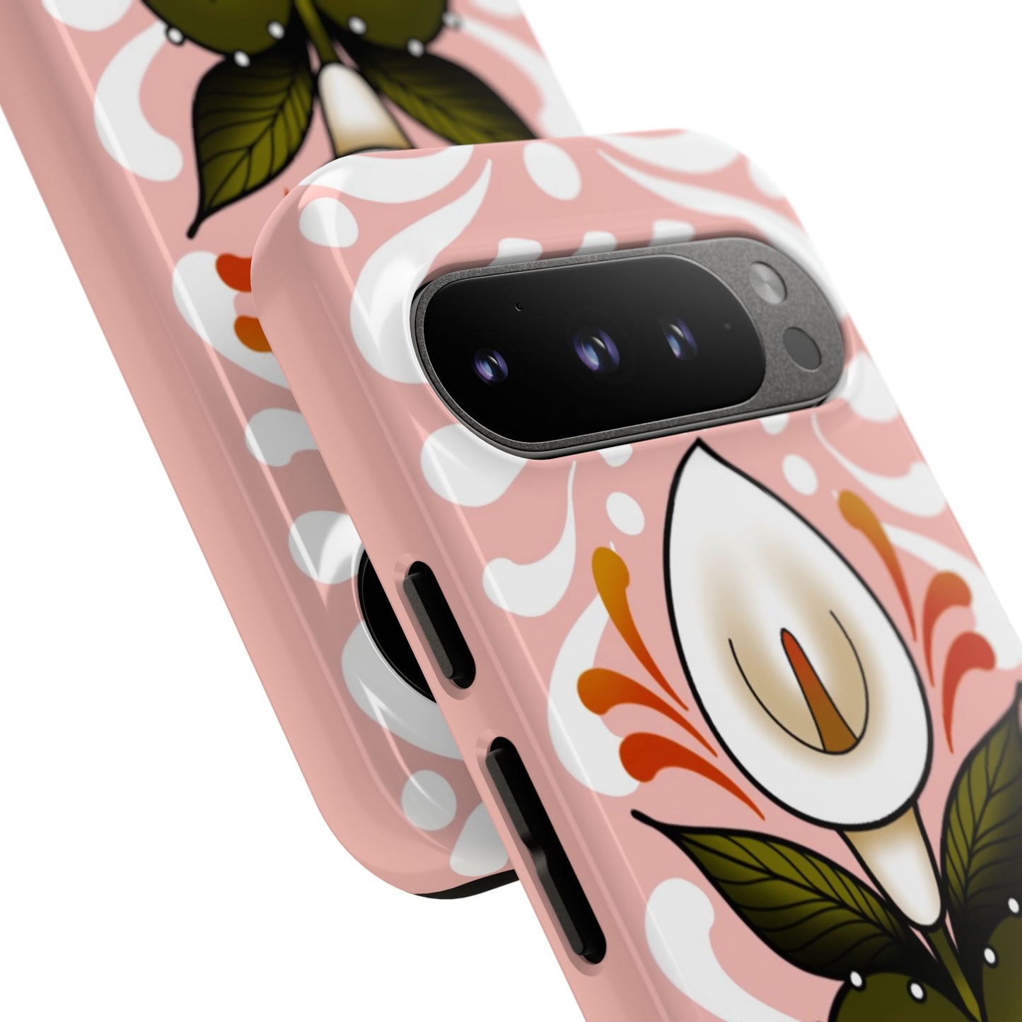 Pink Talavera Lily Sacred Heart Samsung / Google Tough Phone Cases