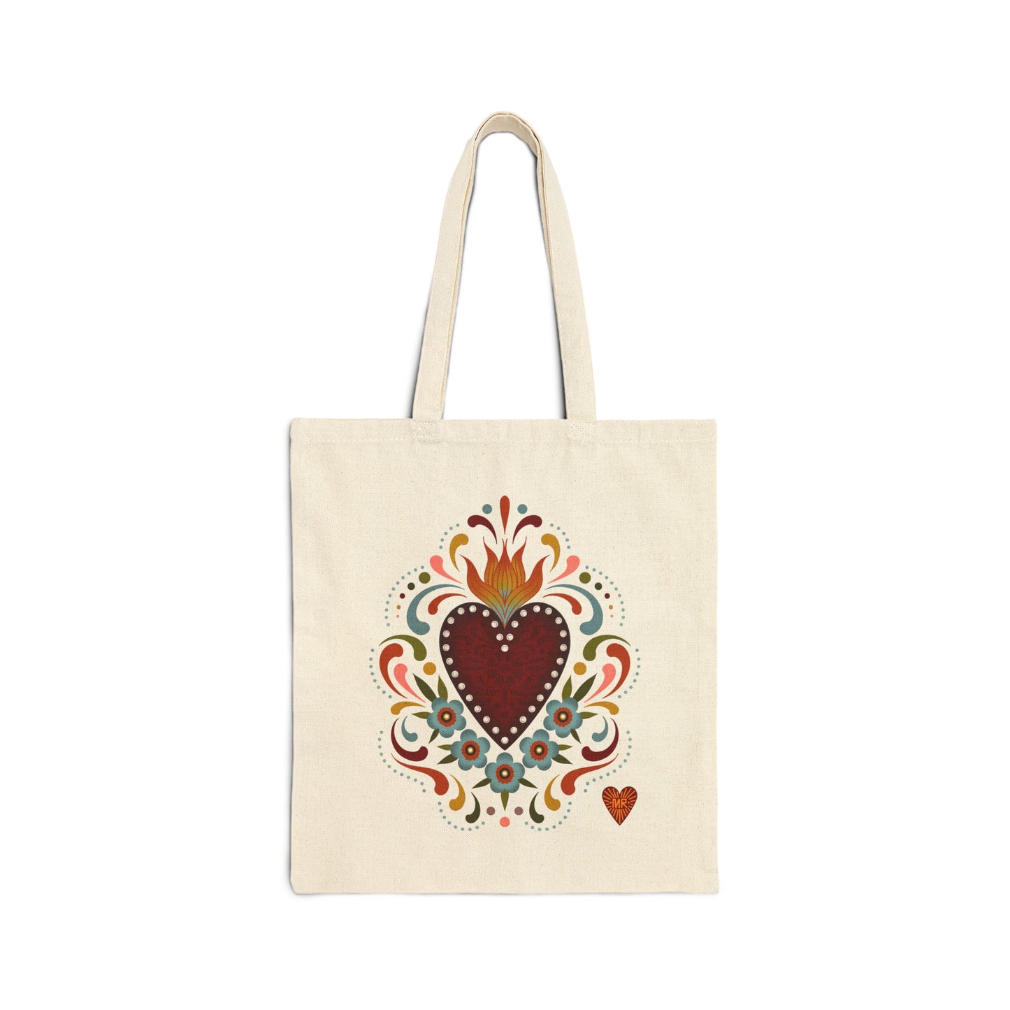 Sacred heart folk art Tote Bag