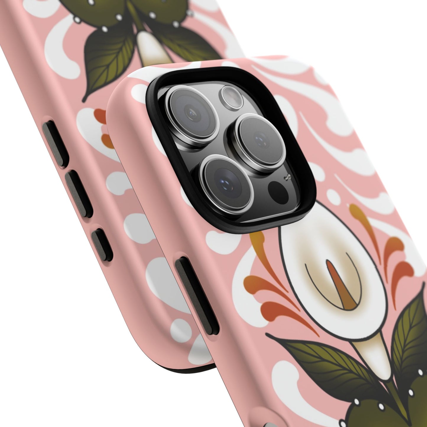 Pink Talavera Lily Flower Sacred Heart iPhone Tough case