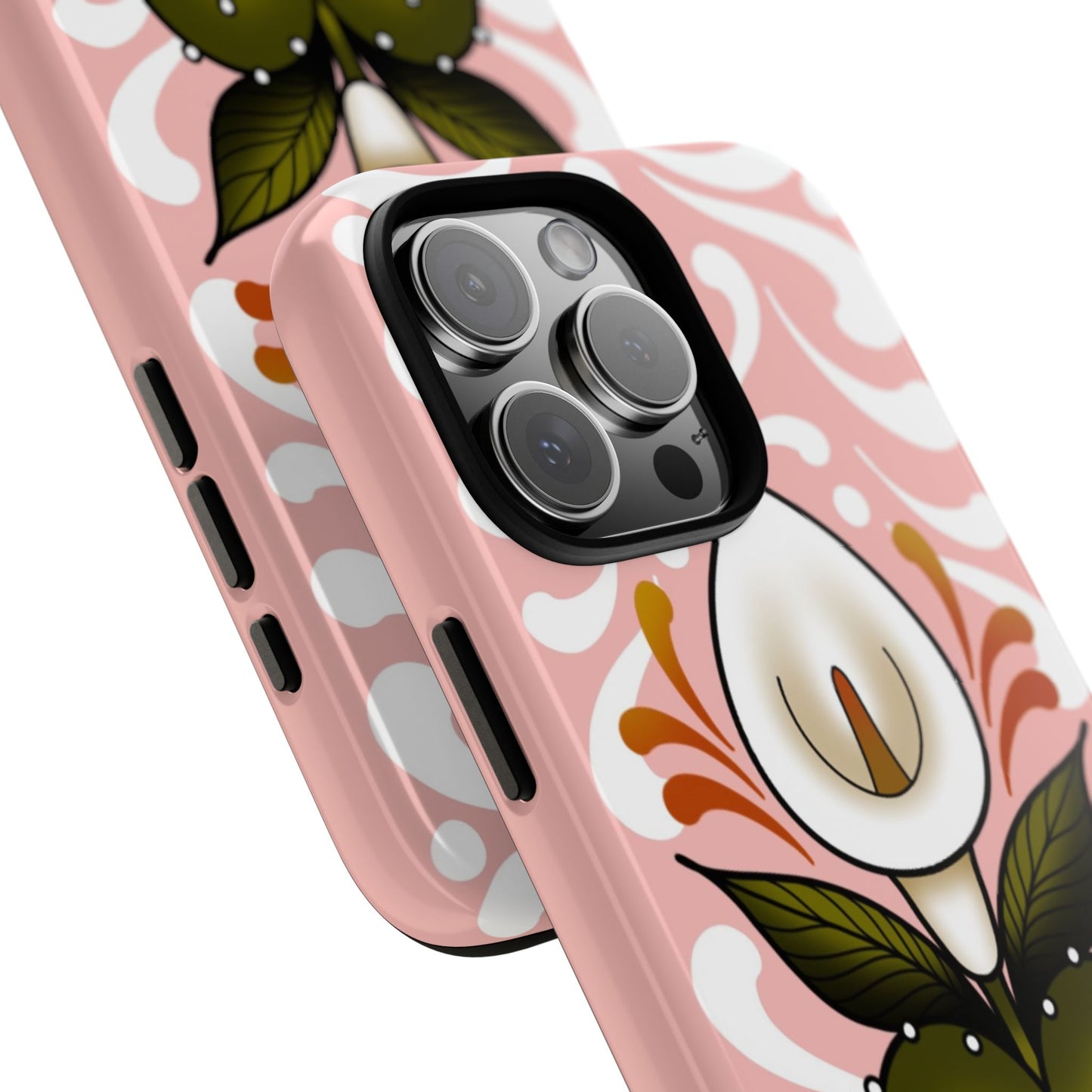 Pink Talavera Lily Flower Sacred Heart iPhone Tough case
