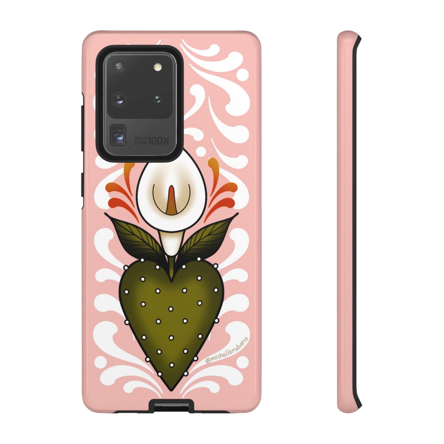 Pink Talavera Lily Sacred Heart Samsung / Google Tough Phone Cases