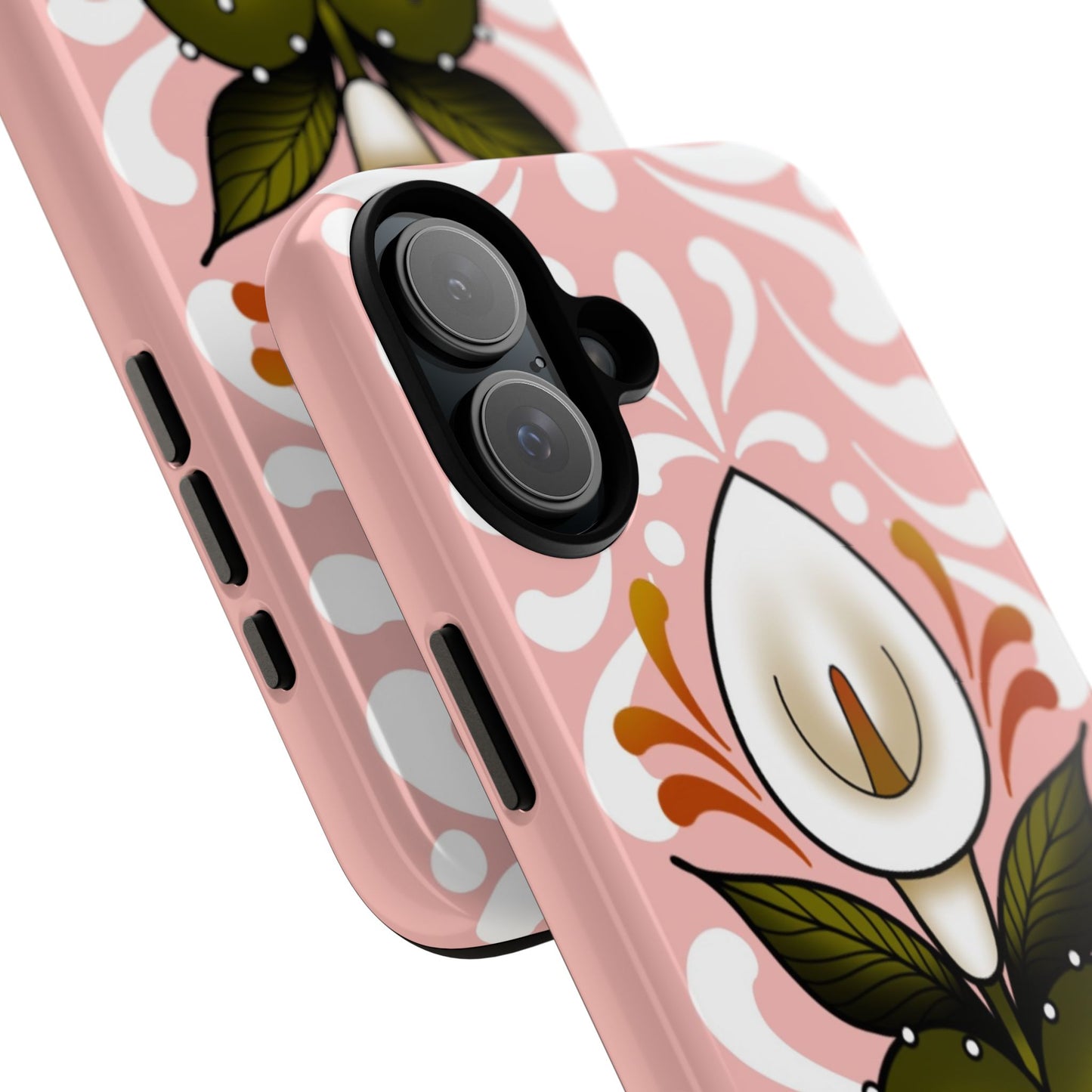 Pink Talavera Lily Flower Sacred Heart iPhone Tough case